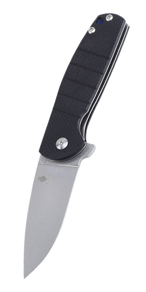 Shark Tooth N690 Black Carbon Fiber Handle 2.8 inch - Kizer