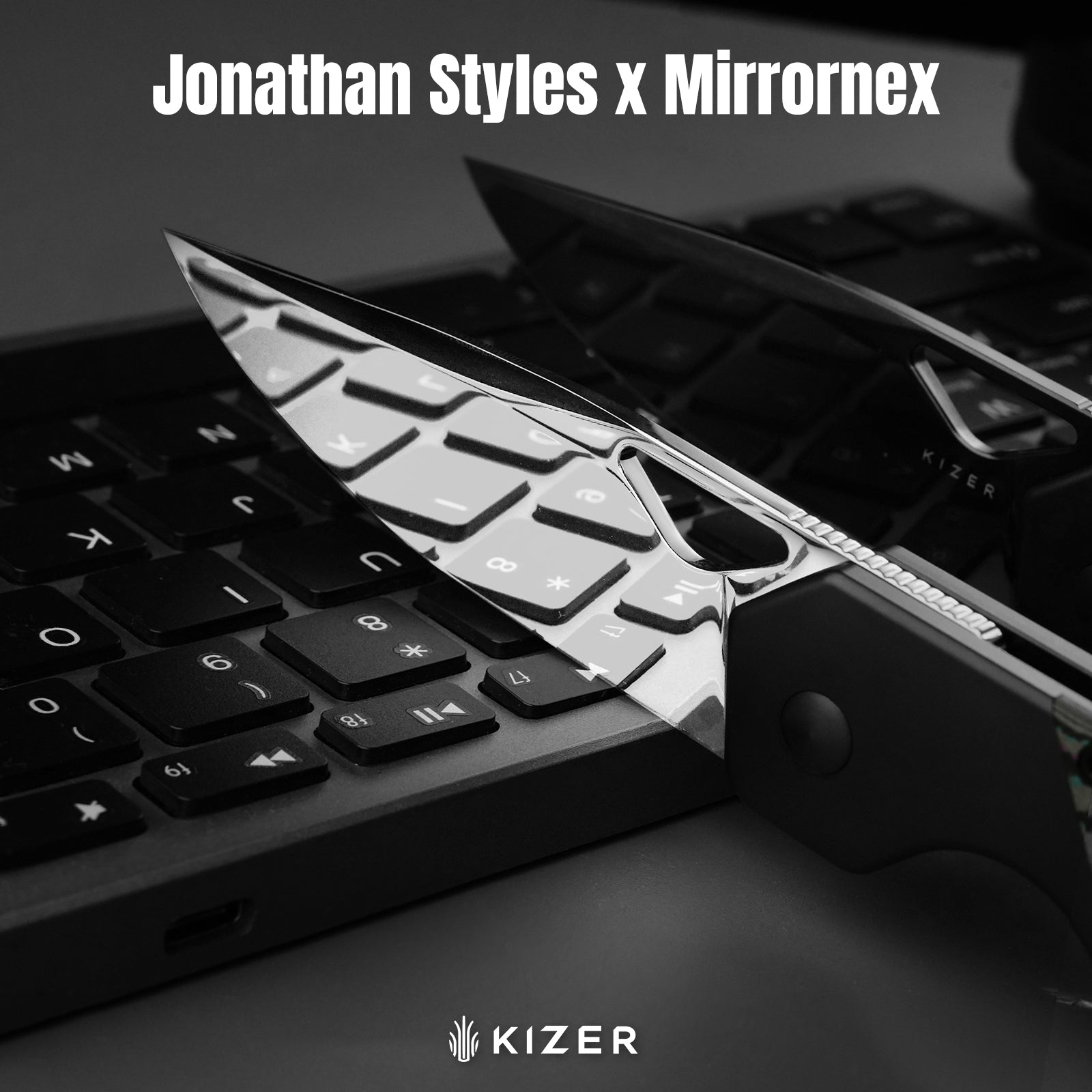 Militaw® | S45VN | Hand-Polished Mirror | Titanium+CamoCarbon Jazz | KizerB™ 3634A10