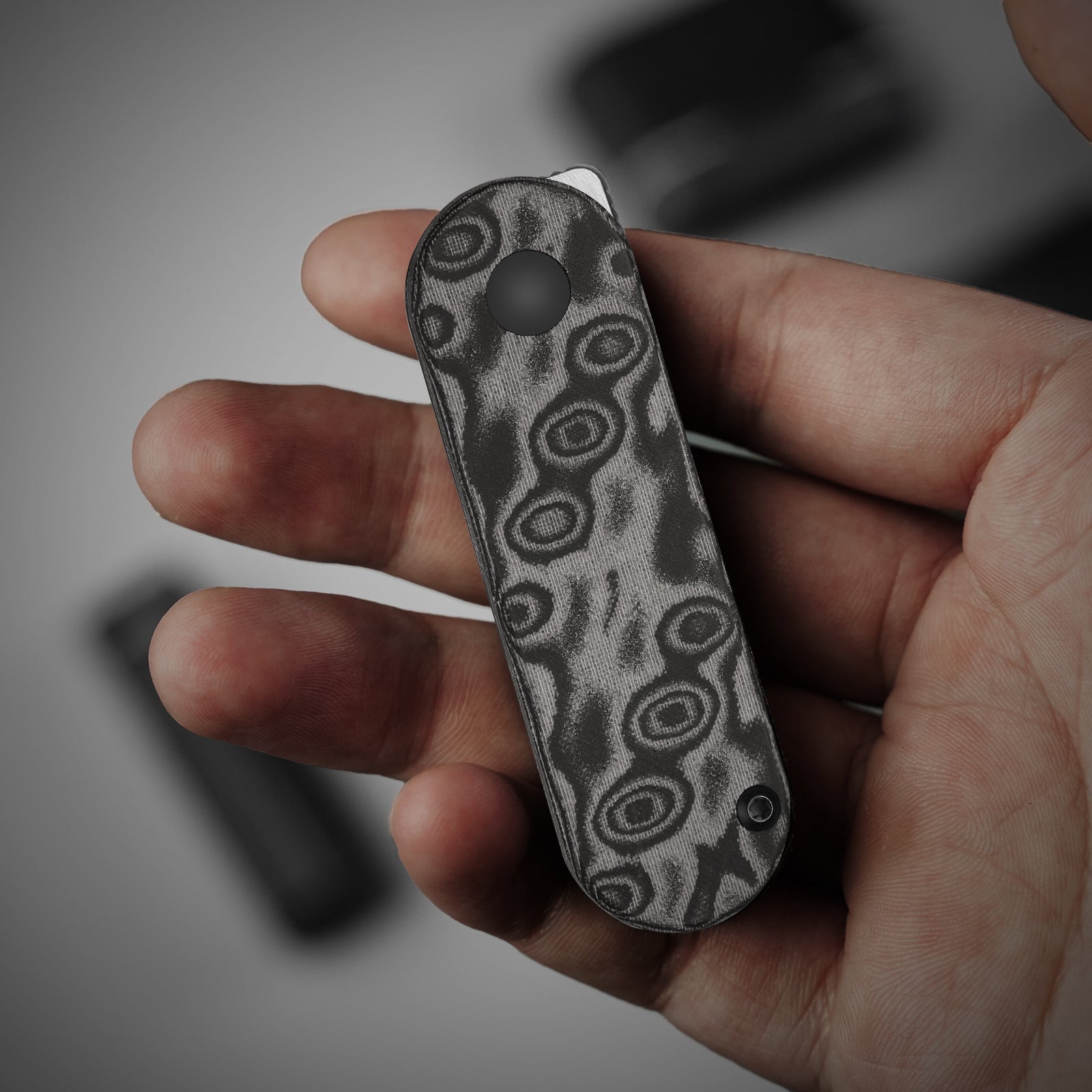 Mini Bay | 14C28N | Vortex Pattern Micarta | KizerV™ 2583A6