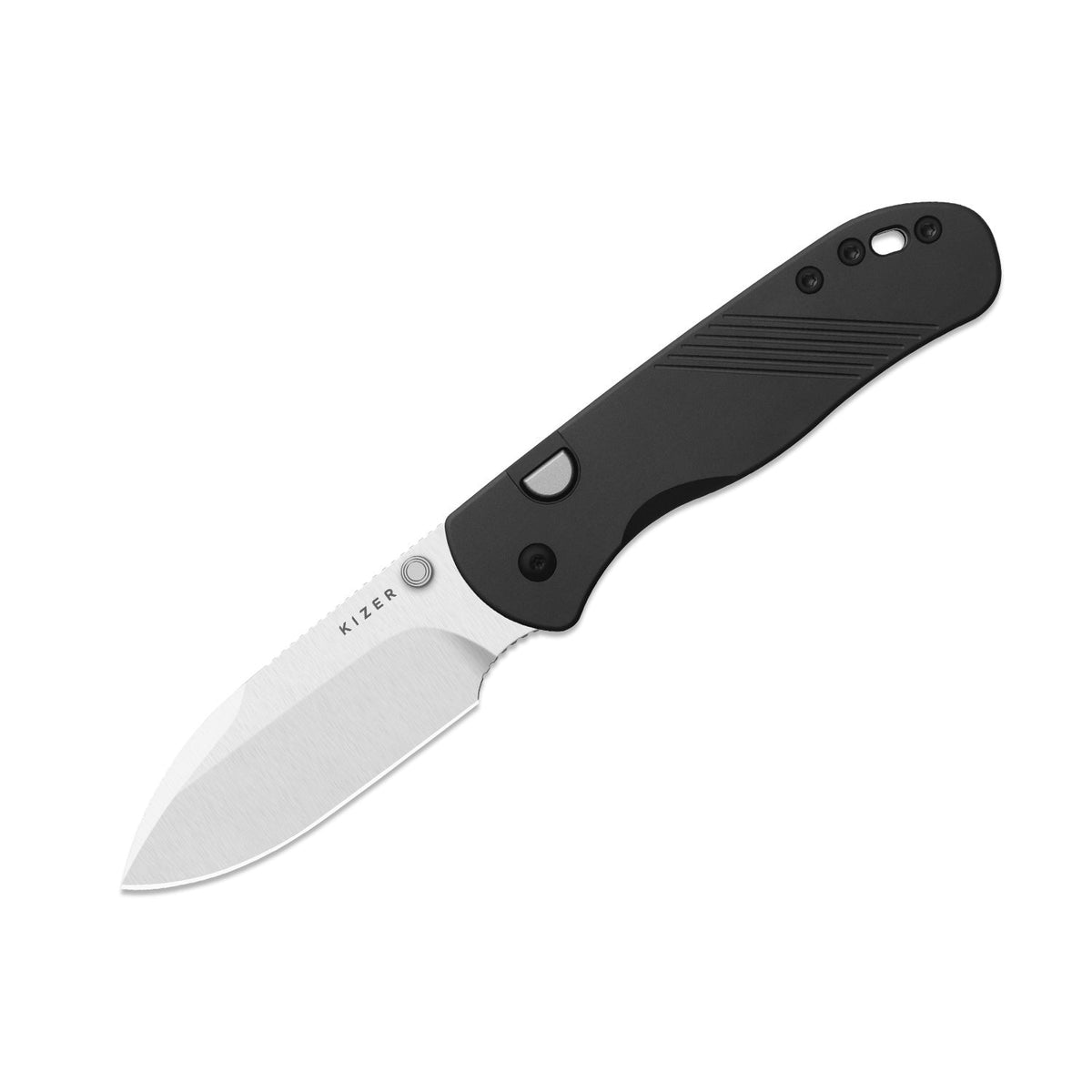 Drop Bear 292 AirTi | Kizer Button Liner Lock™ | M390 + Satin | Gray Milled Aluminum | KizerB™ 3619.292BD2