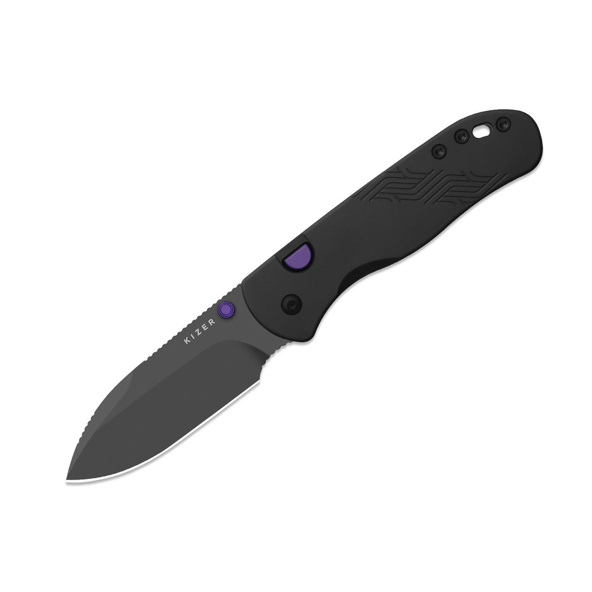 Drop Bear 292 AirTi | Kizer Button Liner Lock™ | M390 + Gray PVD Coating | Black Milled Aluminum | KizerB™ 3619.292BD3