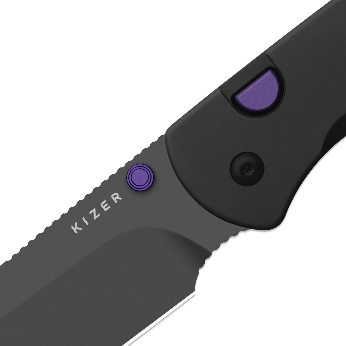 Drop Bear 292 AirTi | Kizer Button Liner Lock™ | M390 + Gray PVD Coating | Black Milled Aluminum | KizerB™ 3619.292BD3