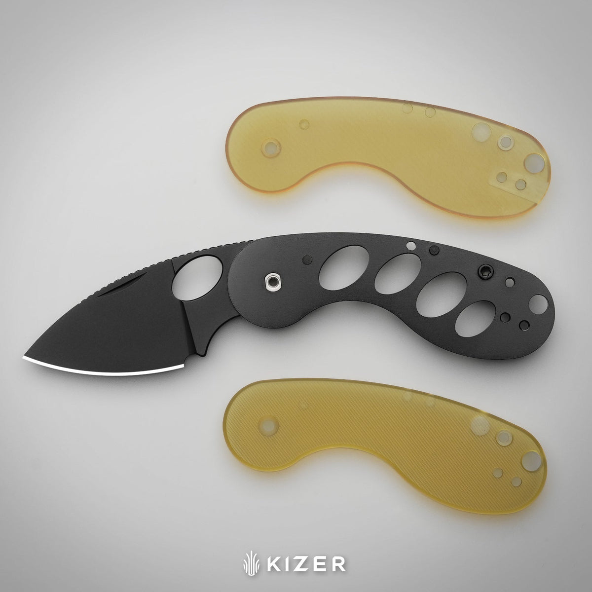 Microbe TSJ AirTi | KStop™ Slip joint | Richlite | 14C28N + Stonewashed | KizerV™ 2742TSJA2