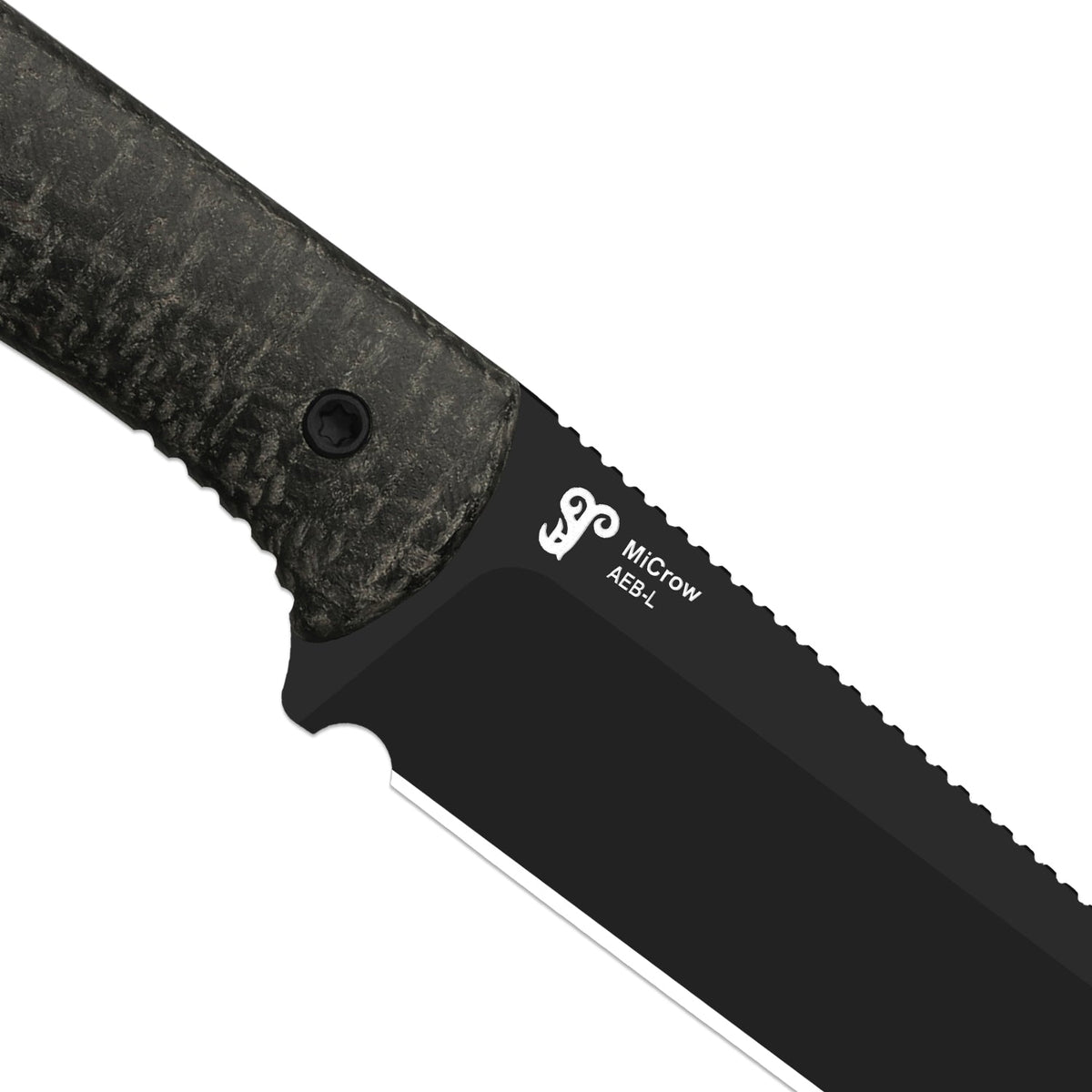 MiCrow | Wharncliffe | AEB-L | Micarta | Black PVD Coating | KizerV™ 1139A1