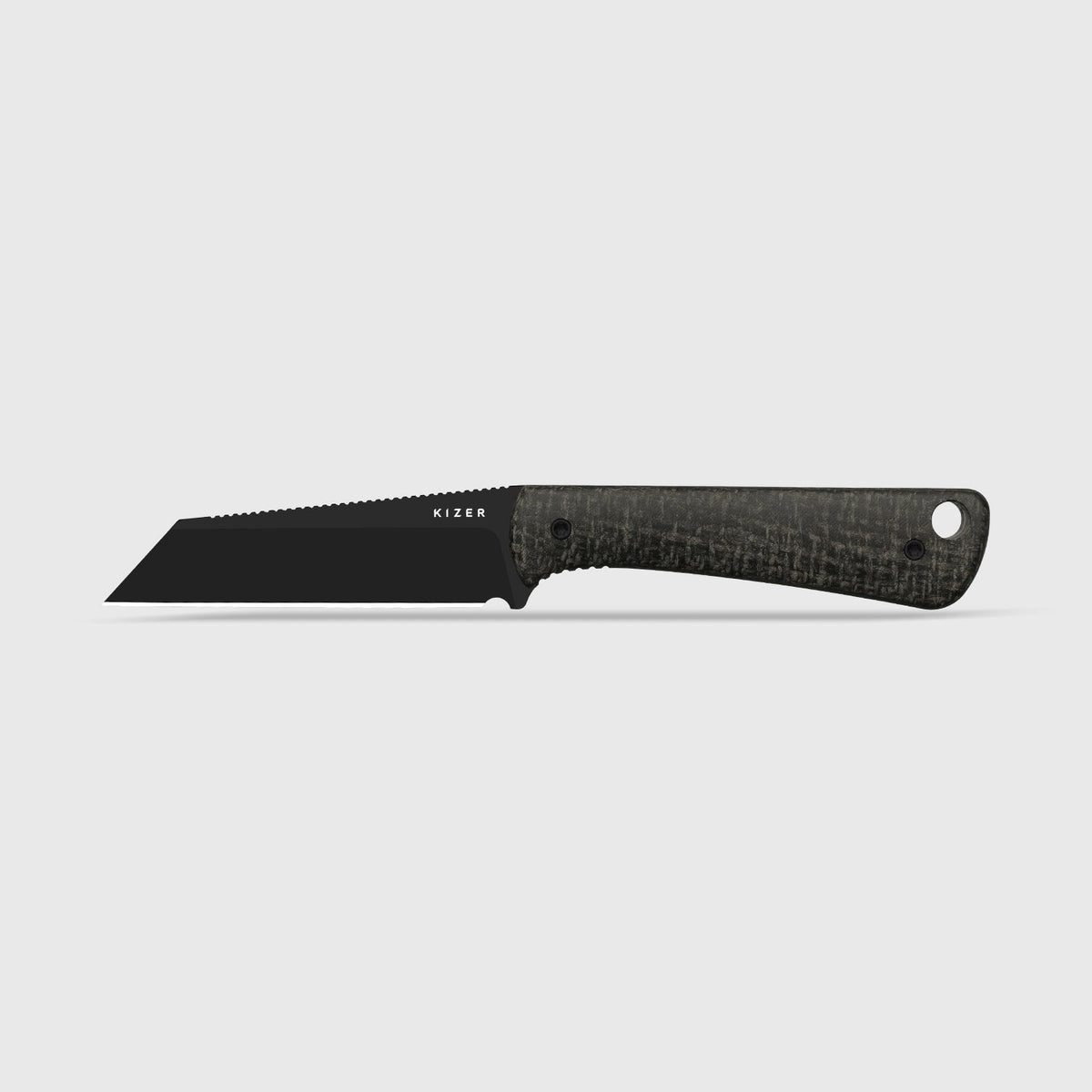 MiCrow | Wharncliffe | AEB-L | Micarta | Black PVD Coating | KizerV™ 1139A1