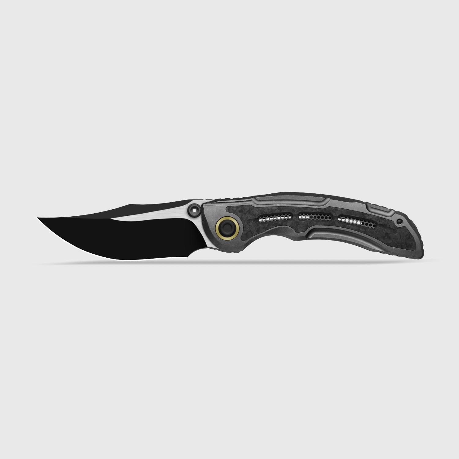 SILVER WING-LITE | S45VN+Black PVD Coating & Flat Brushed+Flat Grind |
