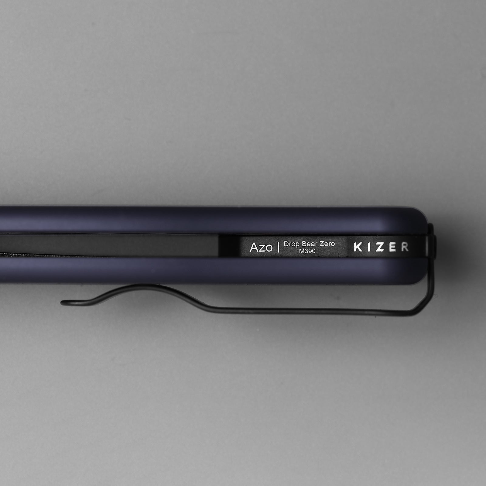 Drop Bear® Zero | Kizer Button Liner Lock™ | M390 + DLC Ultra + Hollow Grind | Alumium | KizerB™ 3619BDA2