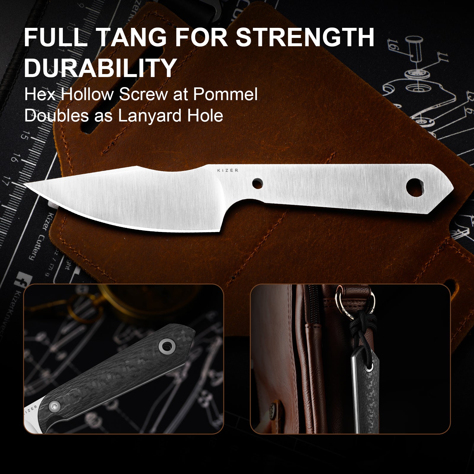 Mini Harpoon | M390 | Carbon Fiber | KizerB™ 1040S8