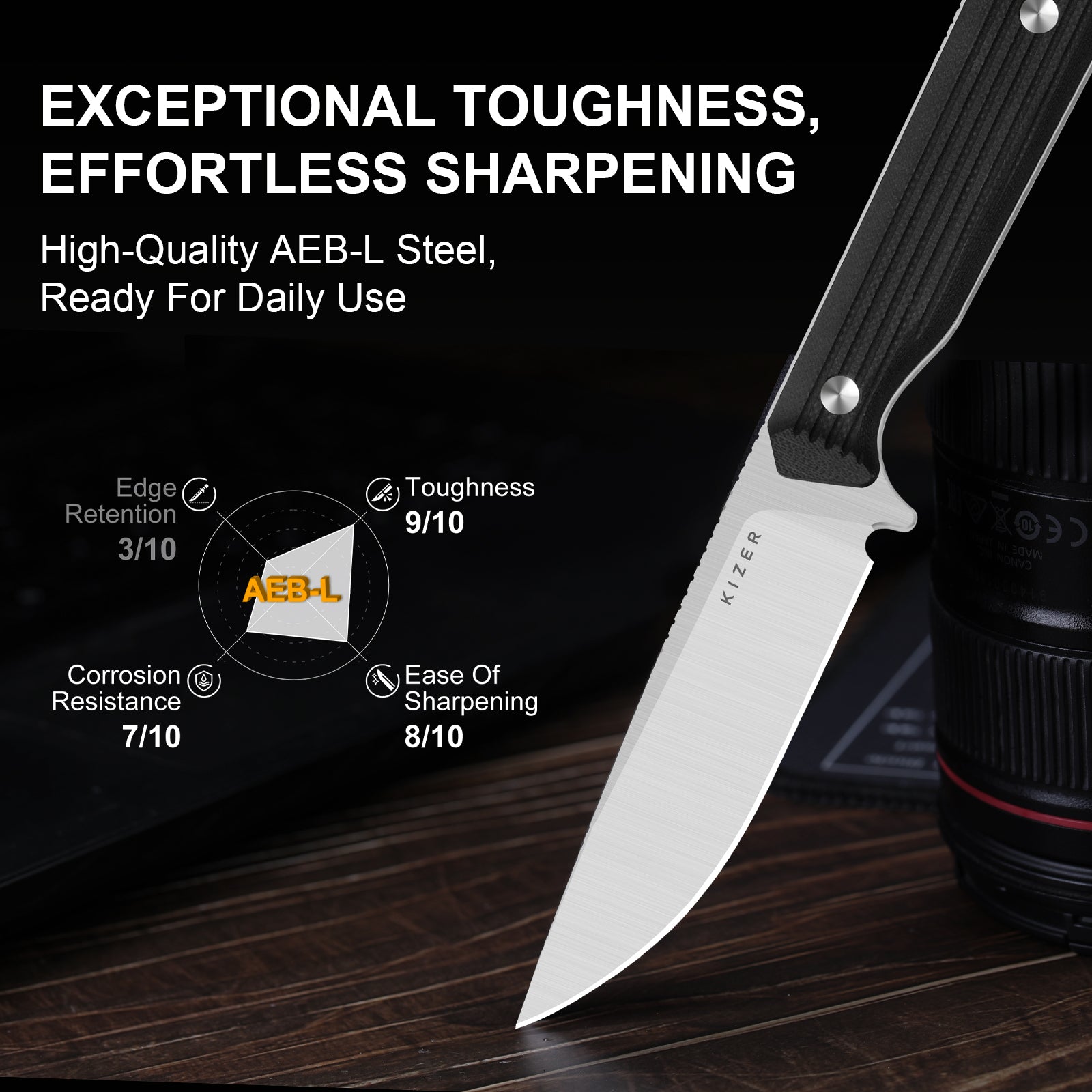 Begleiter® Fix | AEB-L+Hollow Grind | G10 | Hollow Grind | KizerV™ 1045MD2