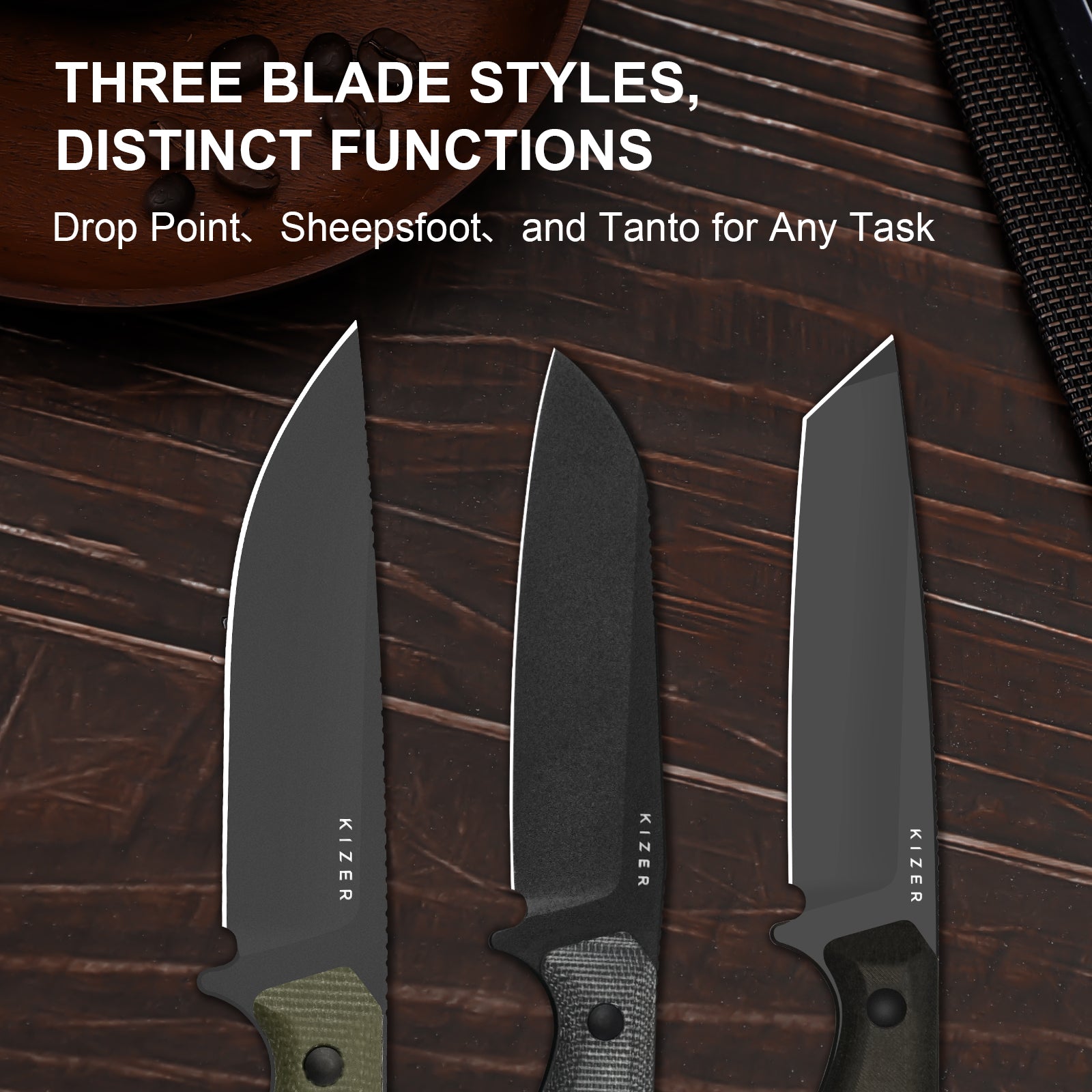 Begleiter® Fix | 3V+Hollow Grind | Micarta | Hollow Grind | KizerV™ 1045MS1