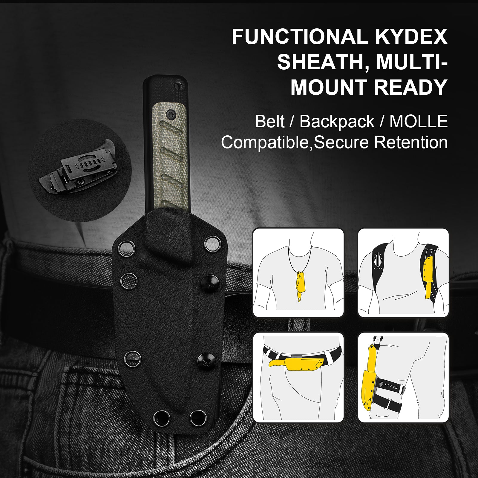 Smolt | 14C28N | Black G10 & Micarta | 1063A6