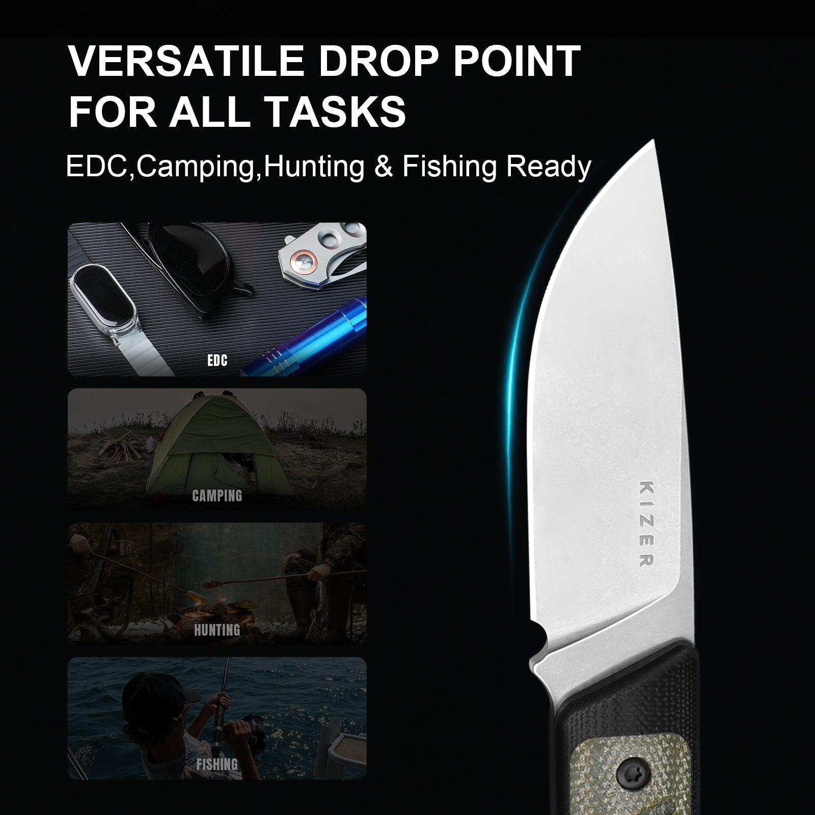 Smolt | 14C28N | Black G10 & Micarta | 1063A6