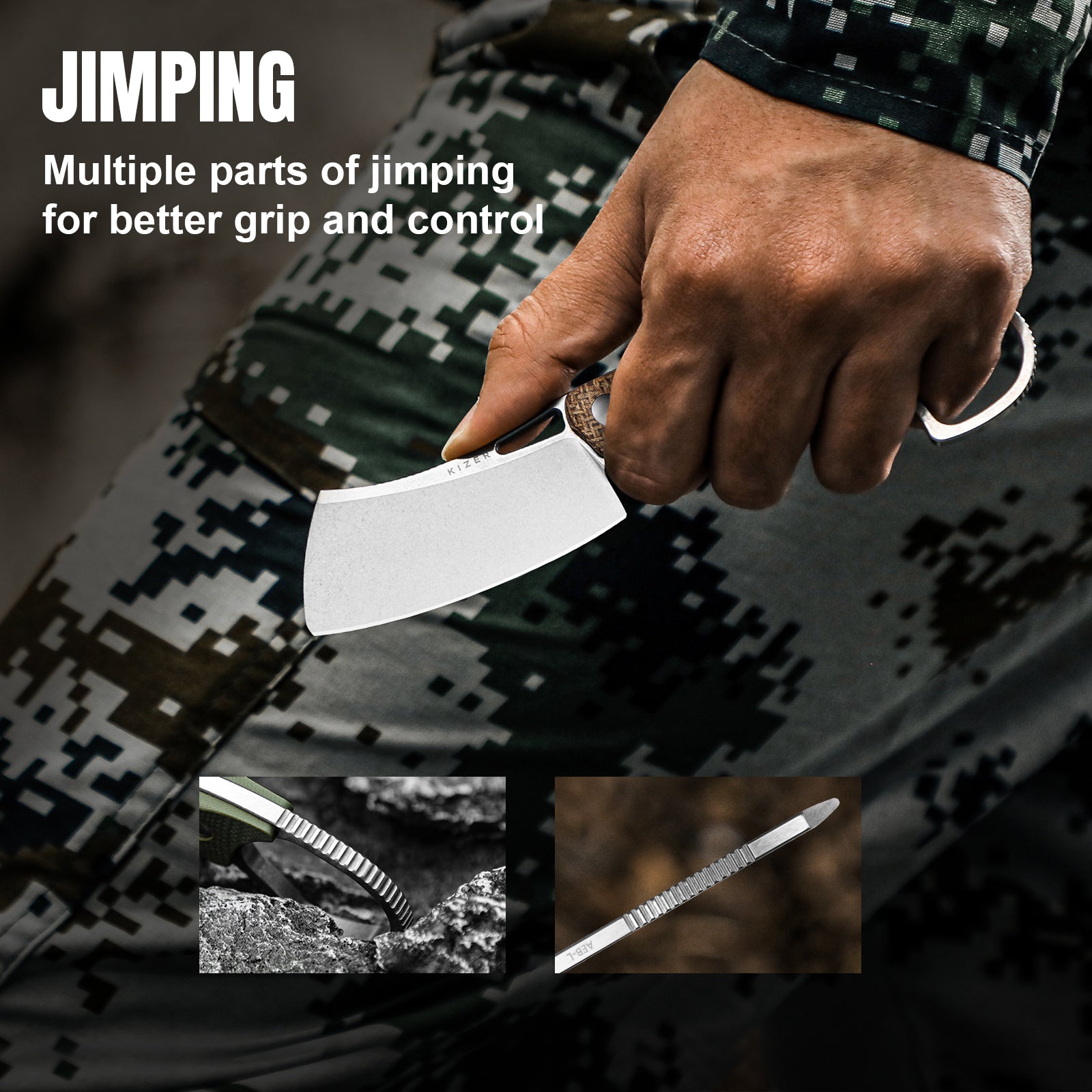 Little Rhino | AEB-L | Burlap Micarta | 1065A4