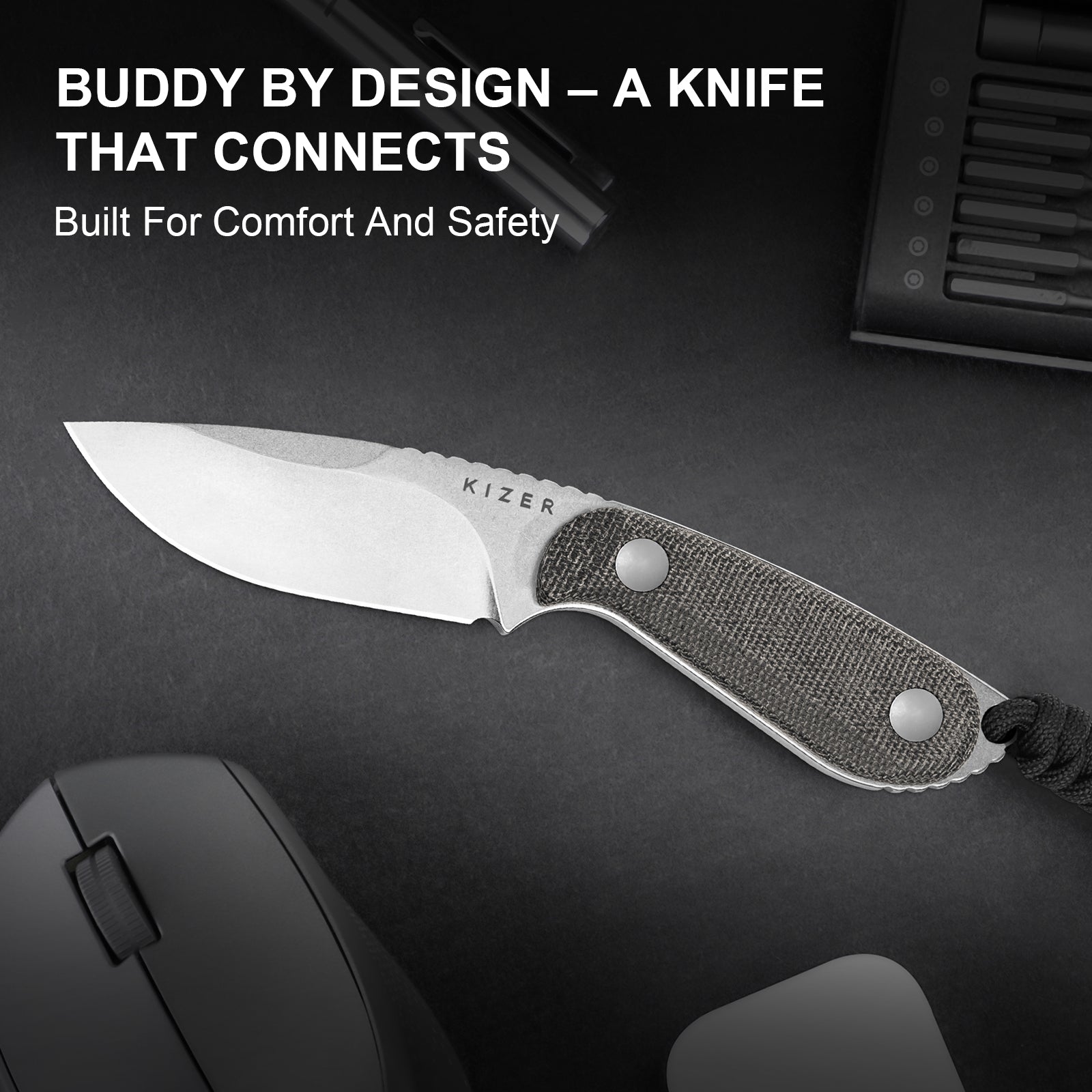 BUDDY | 14C28N | Micarta | KizerV™ 1081A8