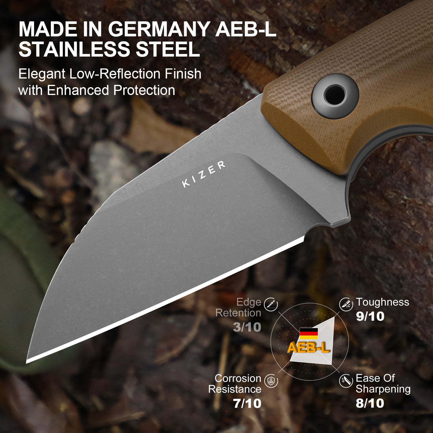 Snick | AEB-L | Two-Tone G10 | KizerV™ 1085A2