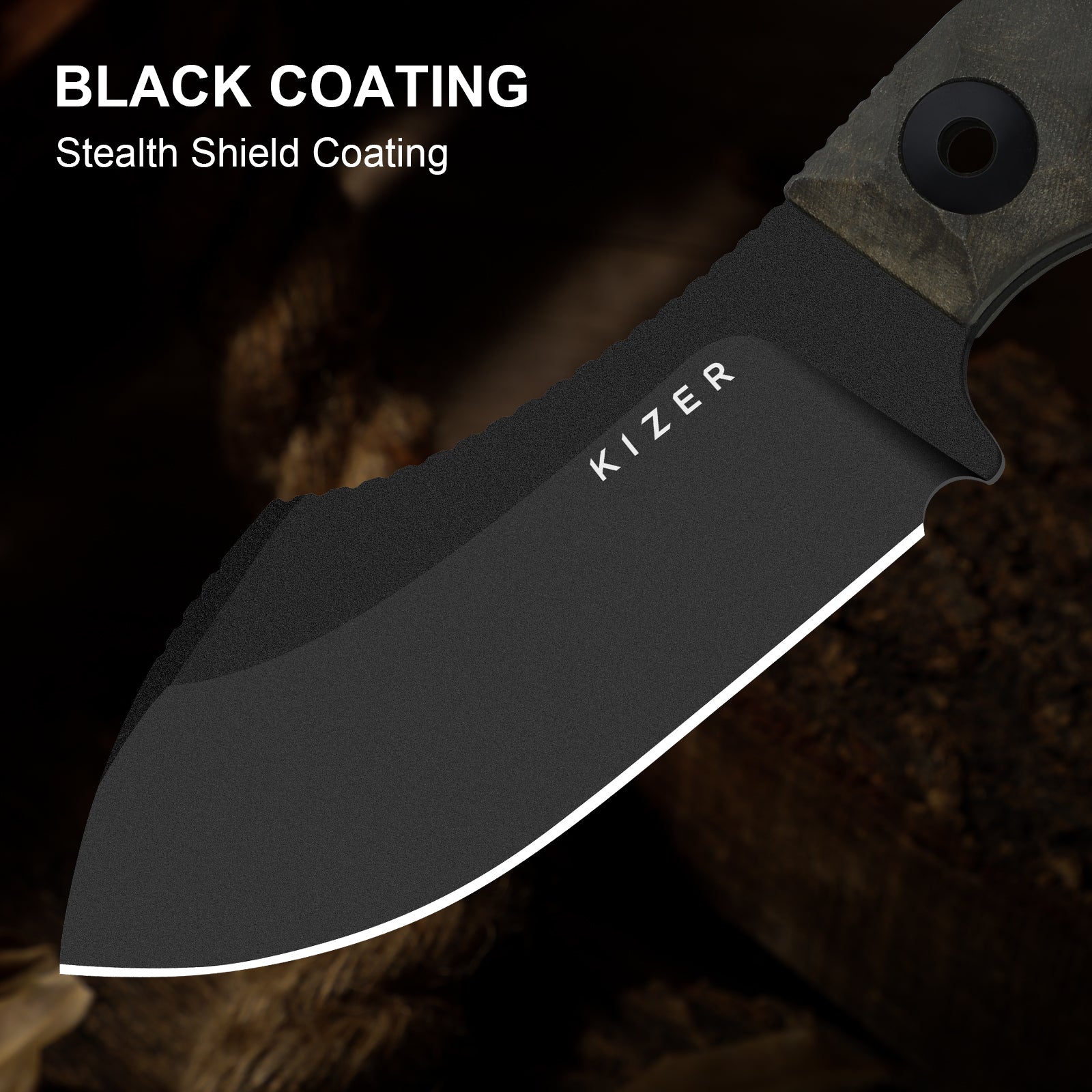 Rook | 10V | Richlite | Fixed Blade | 1090A1