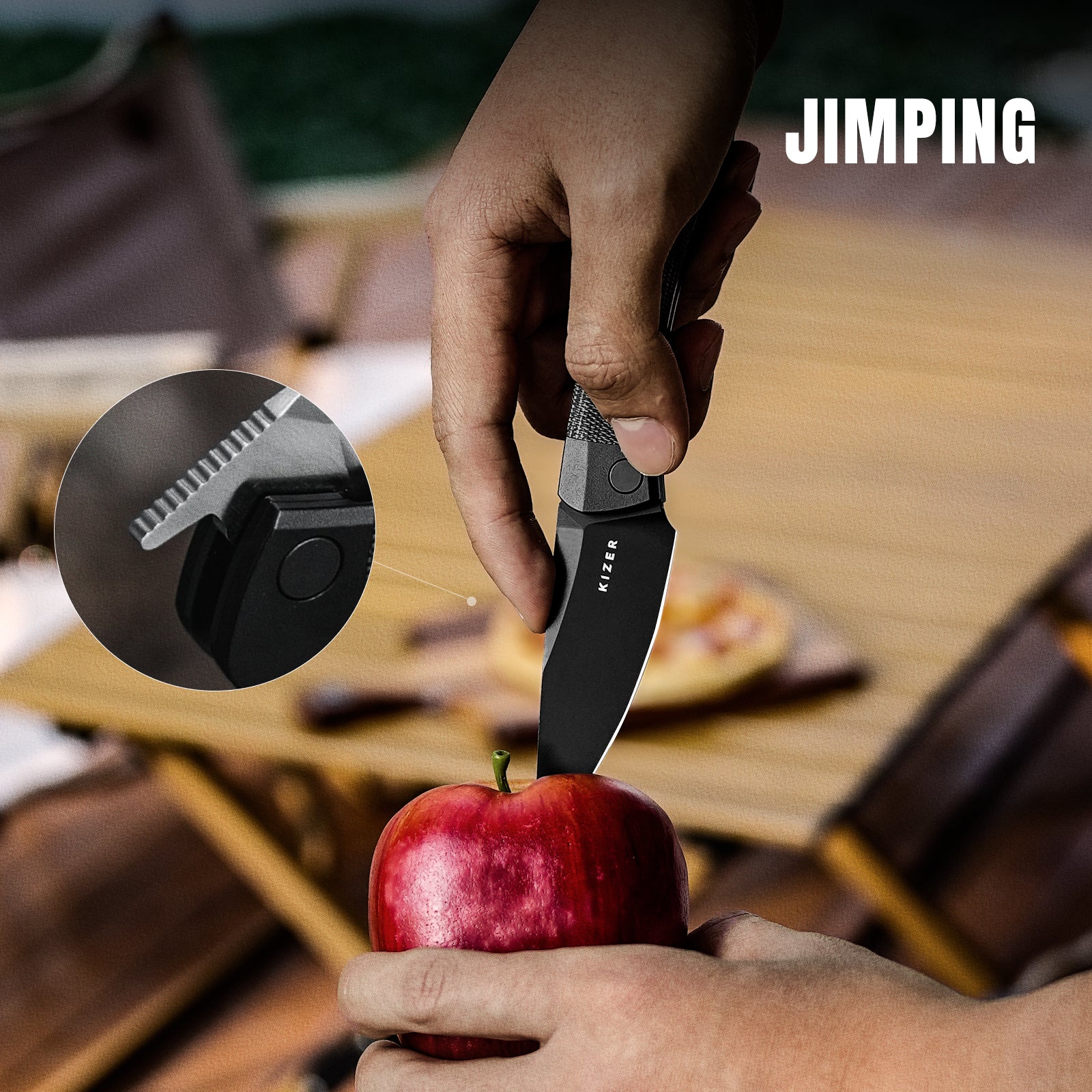 Mini Momo | 154CM | Aluminum+Micarta | KizerV™ 3663C2