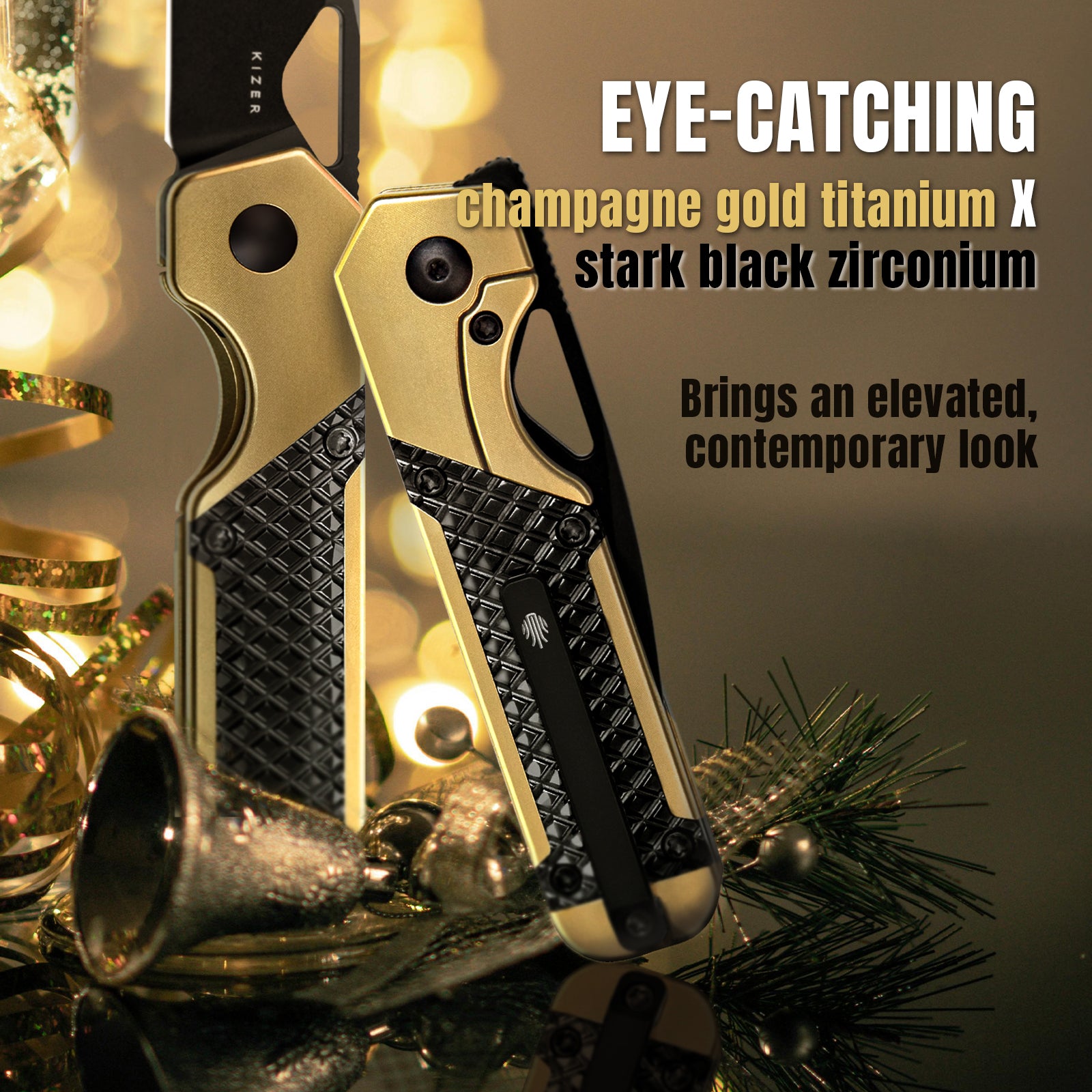 Mini Militaw® | S45VN | Titanium+Zirconium | KizerB™ 3634SA3