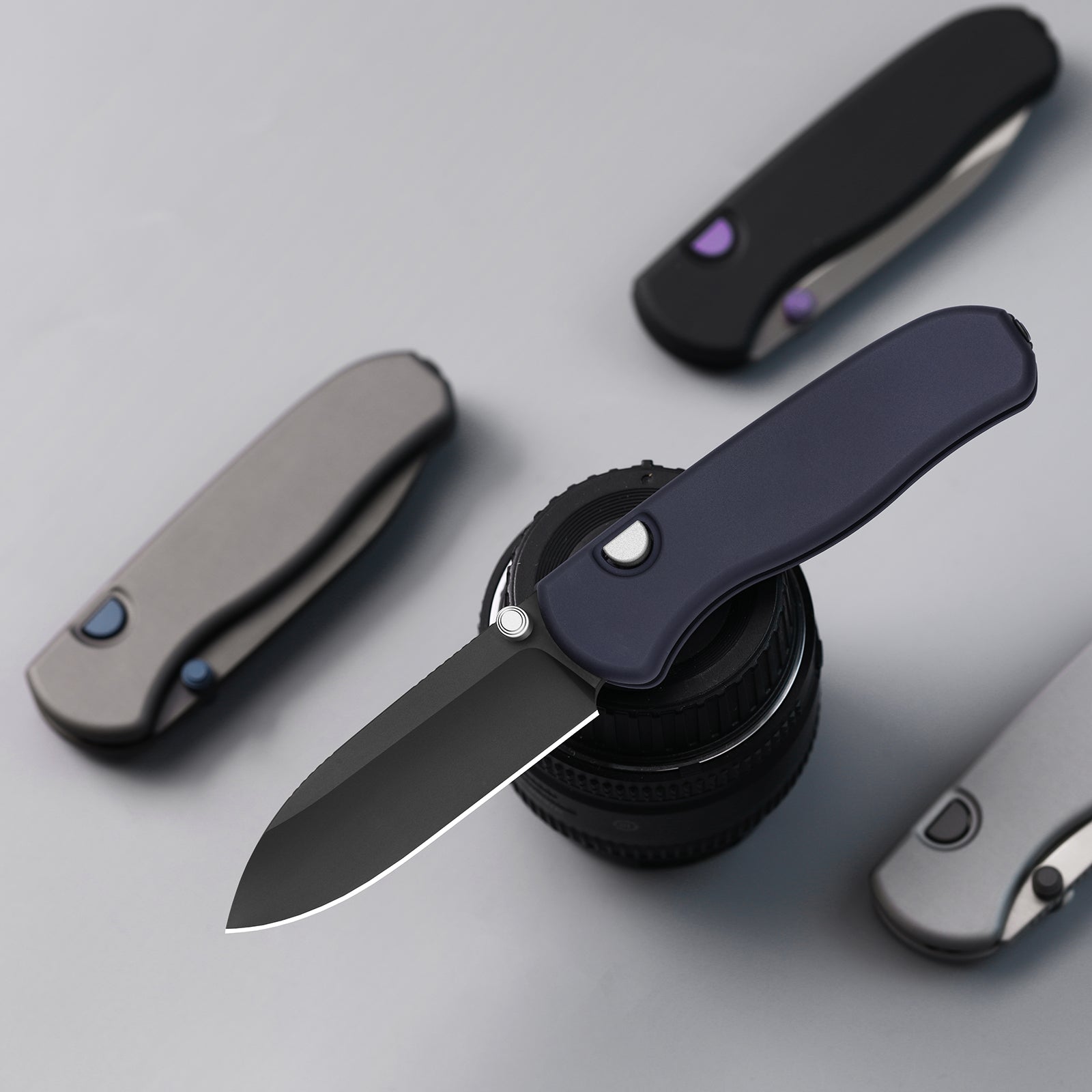 Drop Bear® Zero | Kizer Button Liner Lock™ | M390 + DLC Ultra + Hollow Grind | Alumium | KizerB™ 3619BDA2