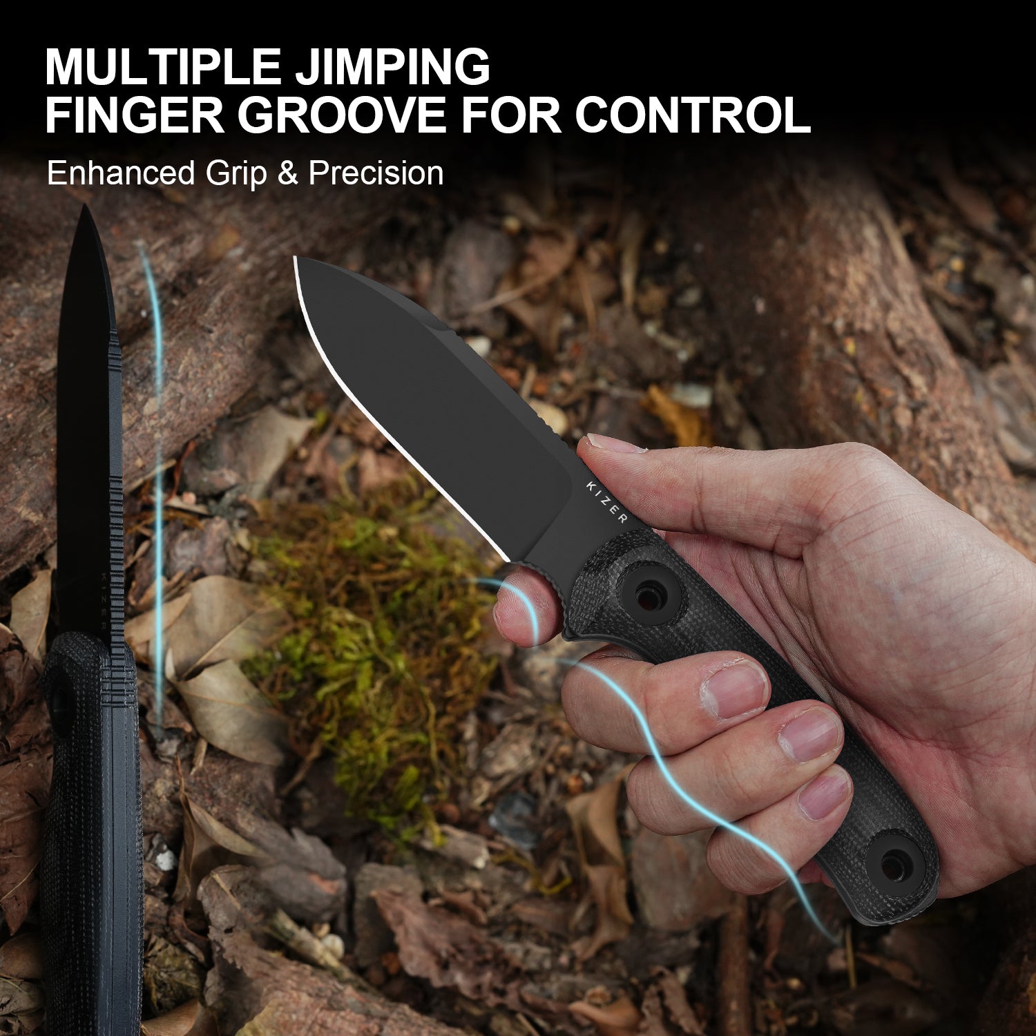 Drop Bear® Fix 3 | 1095 Blade | Micarta | KizerV™ 1101A3