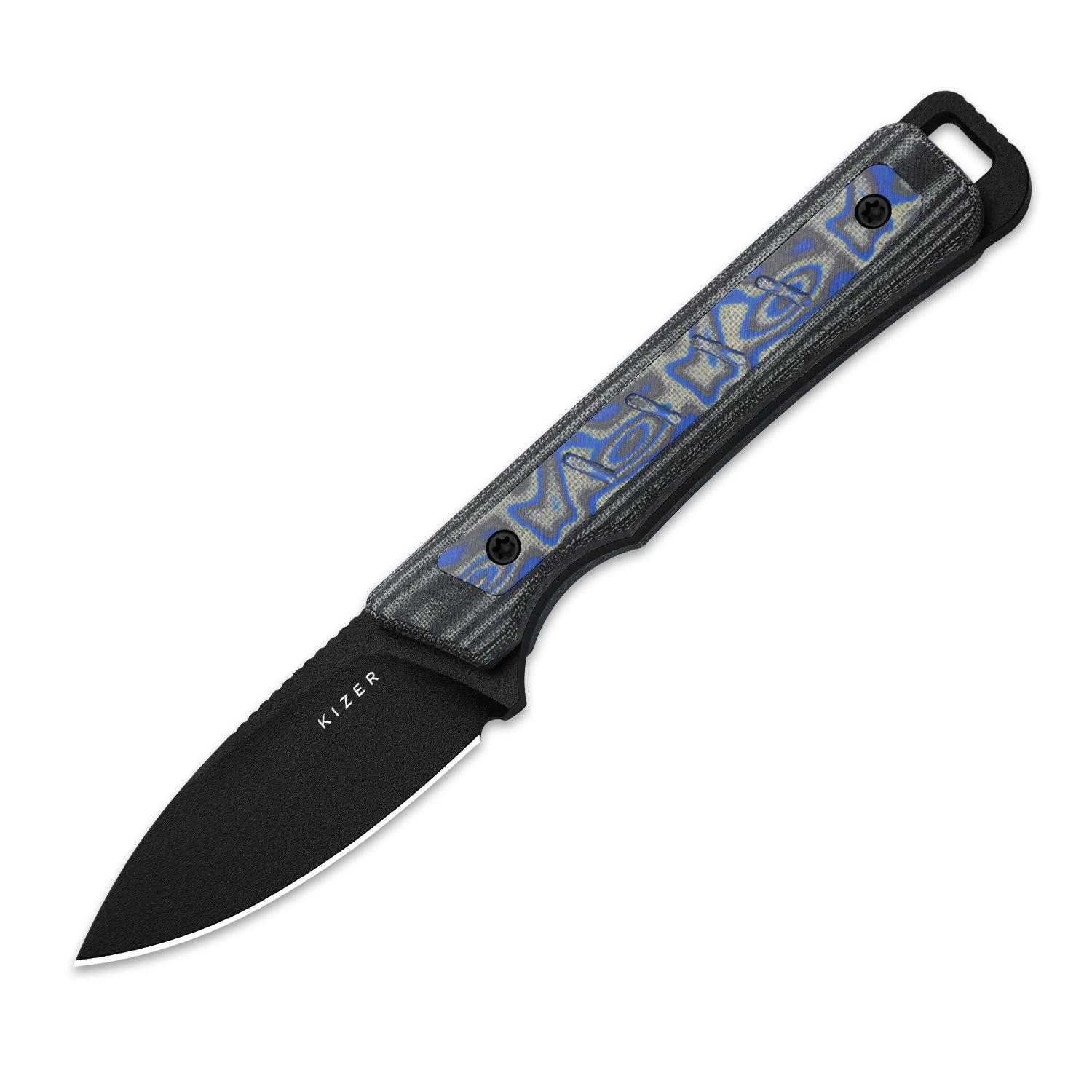 Whiskey Jack | 10V | Micarta With Vortex Pattern | Skeletonized Tang | KizerB™ 1108A1
