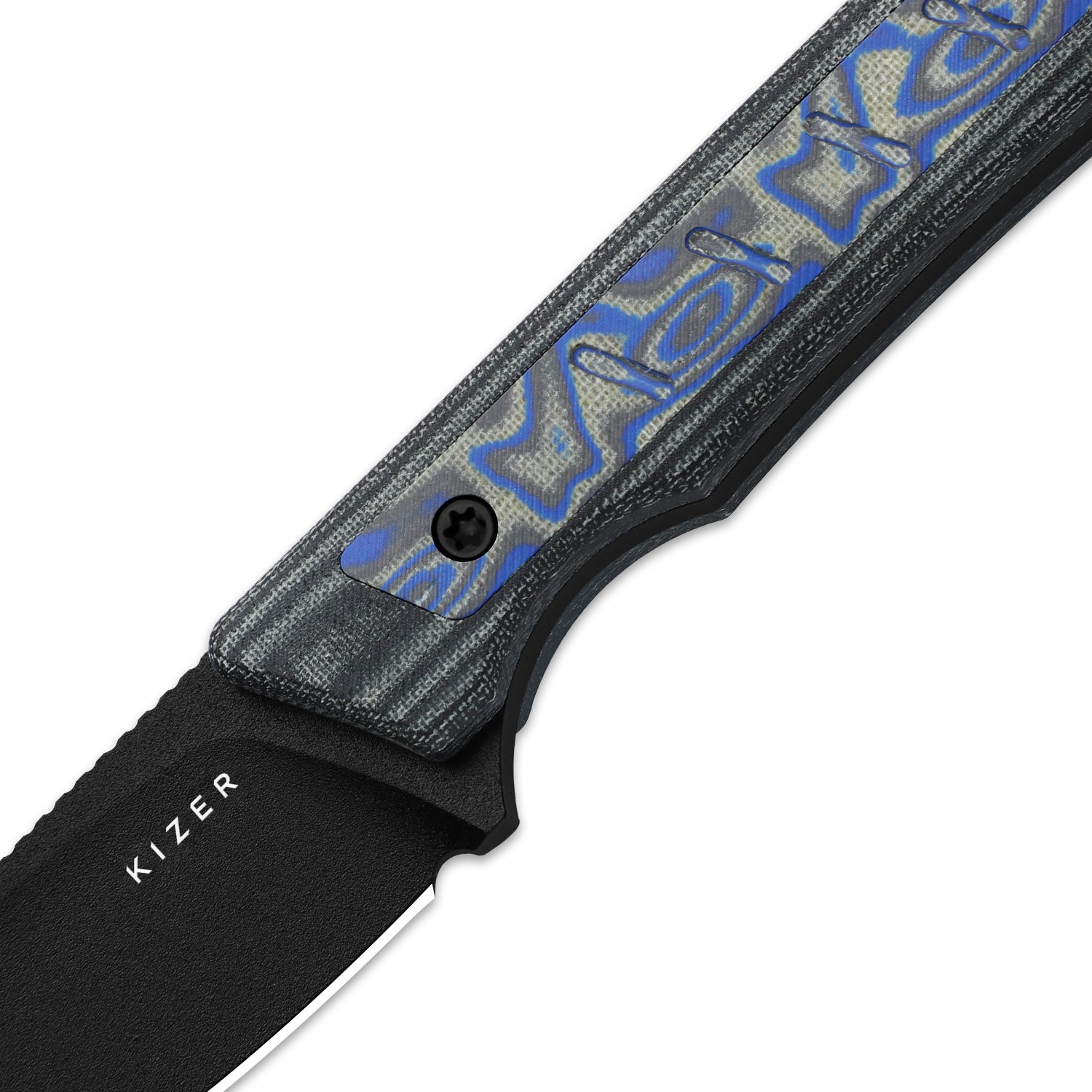 Whiskey Jack | 10V | Micarta With Vortex Pattern | Skeletonized Tang | KizerB™ 1108A1