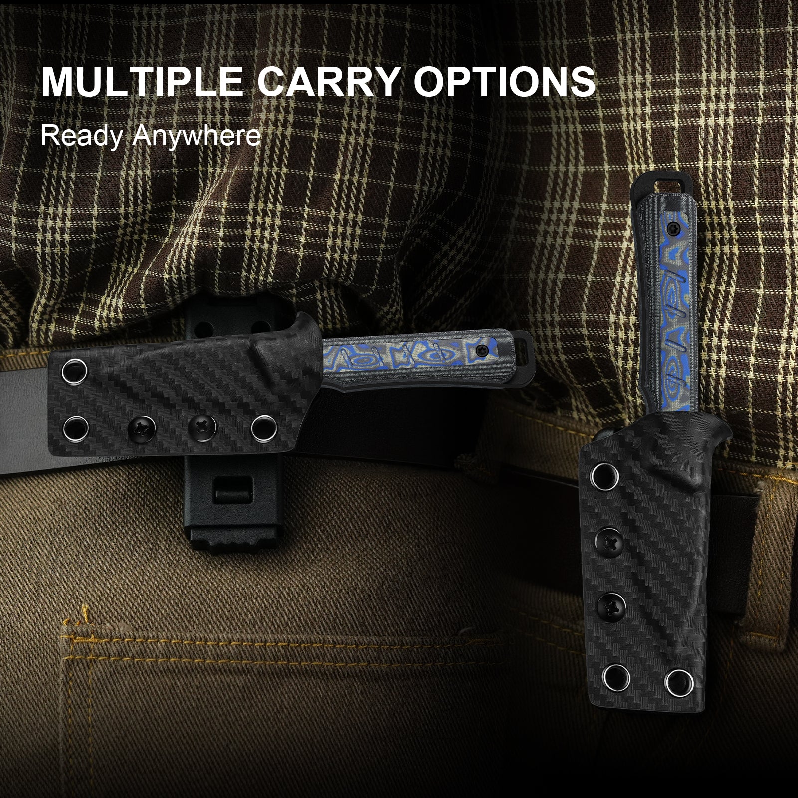 Whiskey Jack | 10V | Micarta With Vortex Pattern | Skeletonized Tang | KizerB™ 1108A1