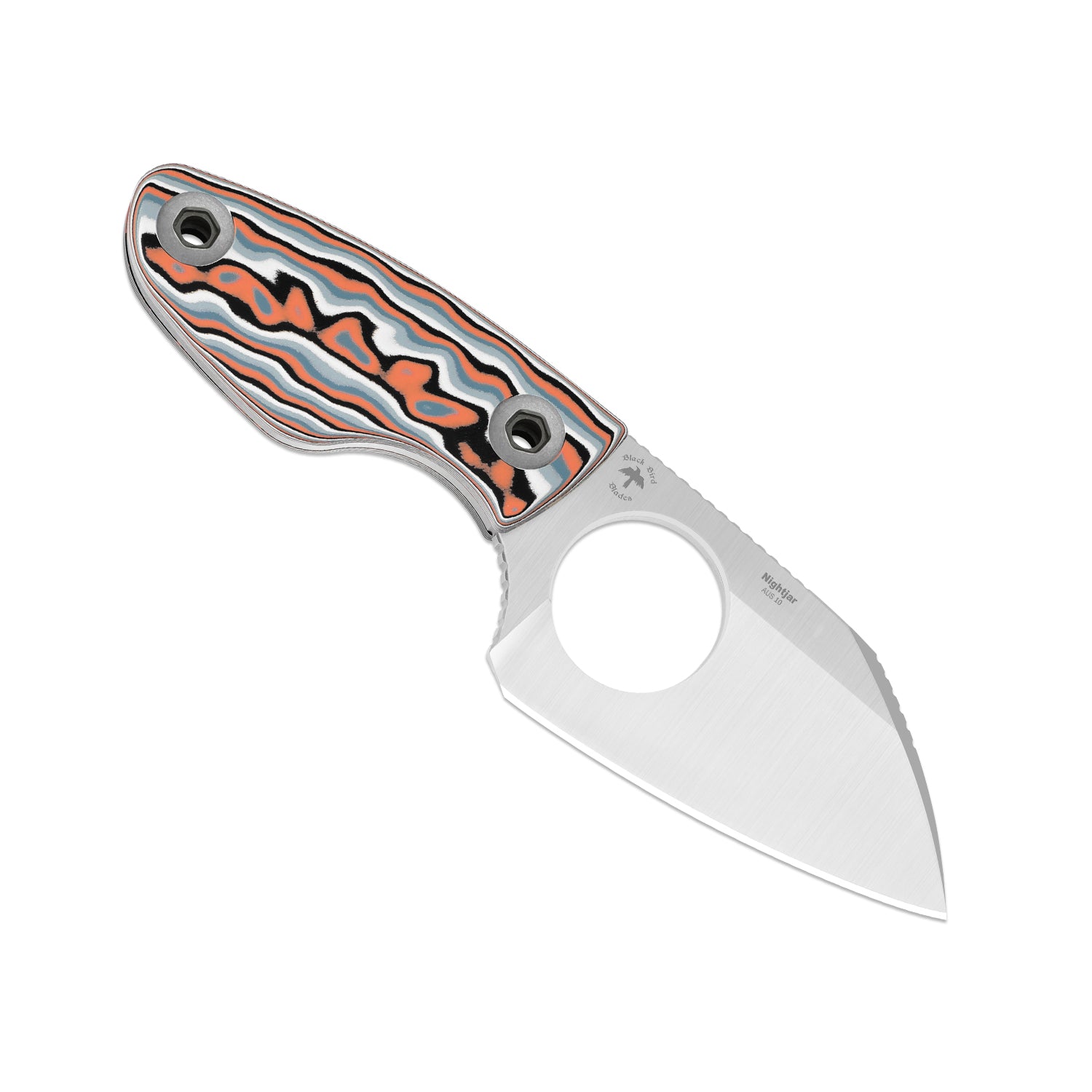 Nightjar | Japan AICHI AUS-10 Steel | Sheepfoot Fixed Blade | Vortex Pattern Micarta | KizerV™ 1114A3