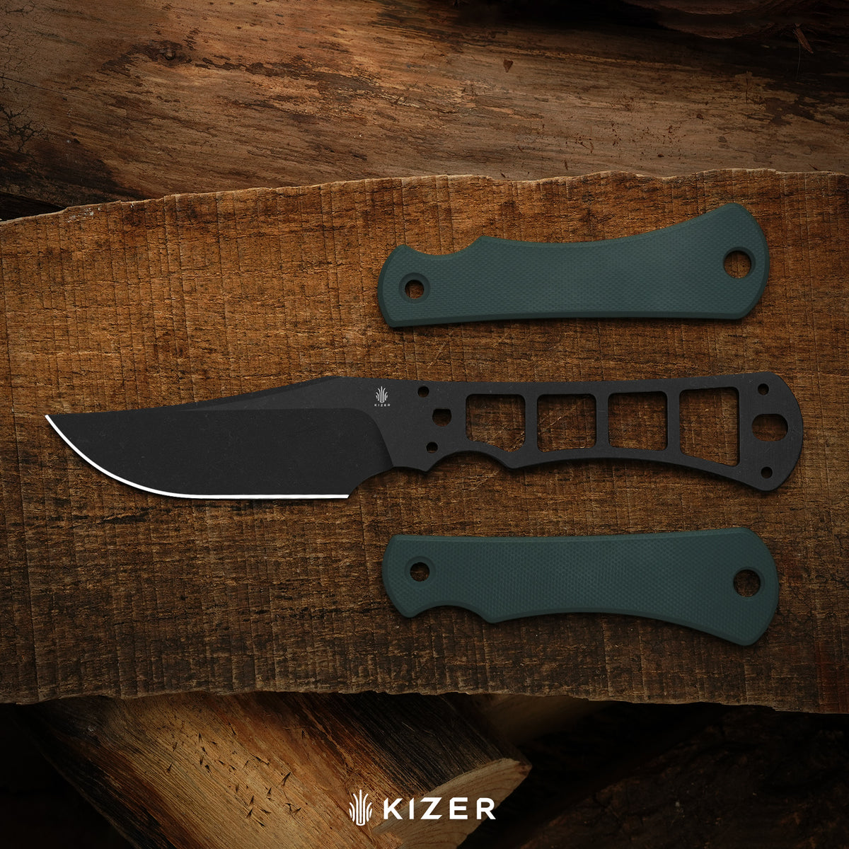 Field Guide | Trailing Point | AEB-L | Black PVD Coating & Stonewash | Norplex UltreX™ G10 | KizerV™ 1117A2