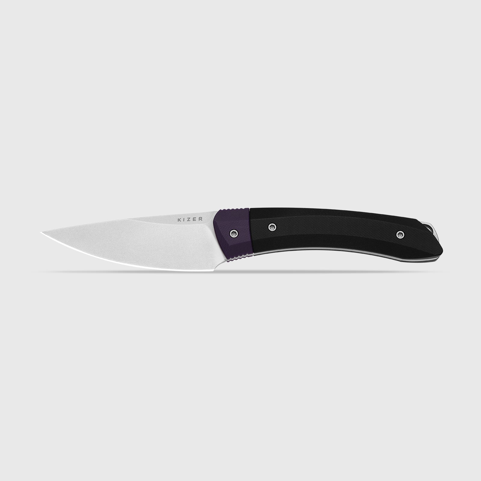 Momo Fix 3 | Purple & Black G10 | AEB-L | Stonewashed | KizerV™ 1124A3