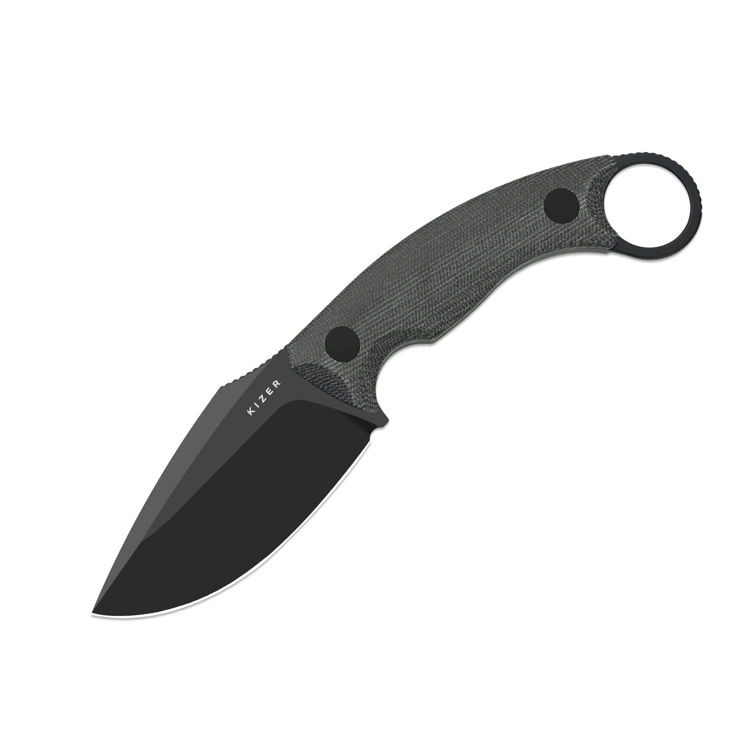 Cabox II | AEB-L | Micarta | Black PVD Coating | KizerV™ 1128A1