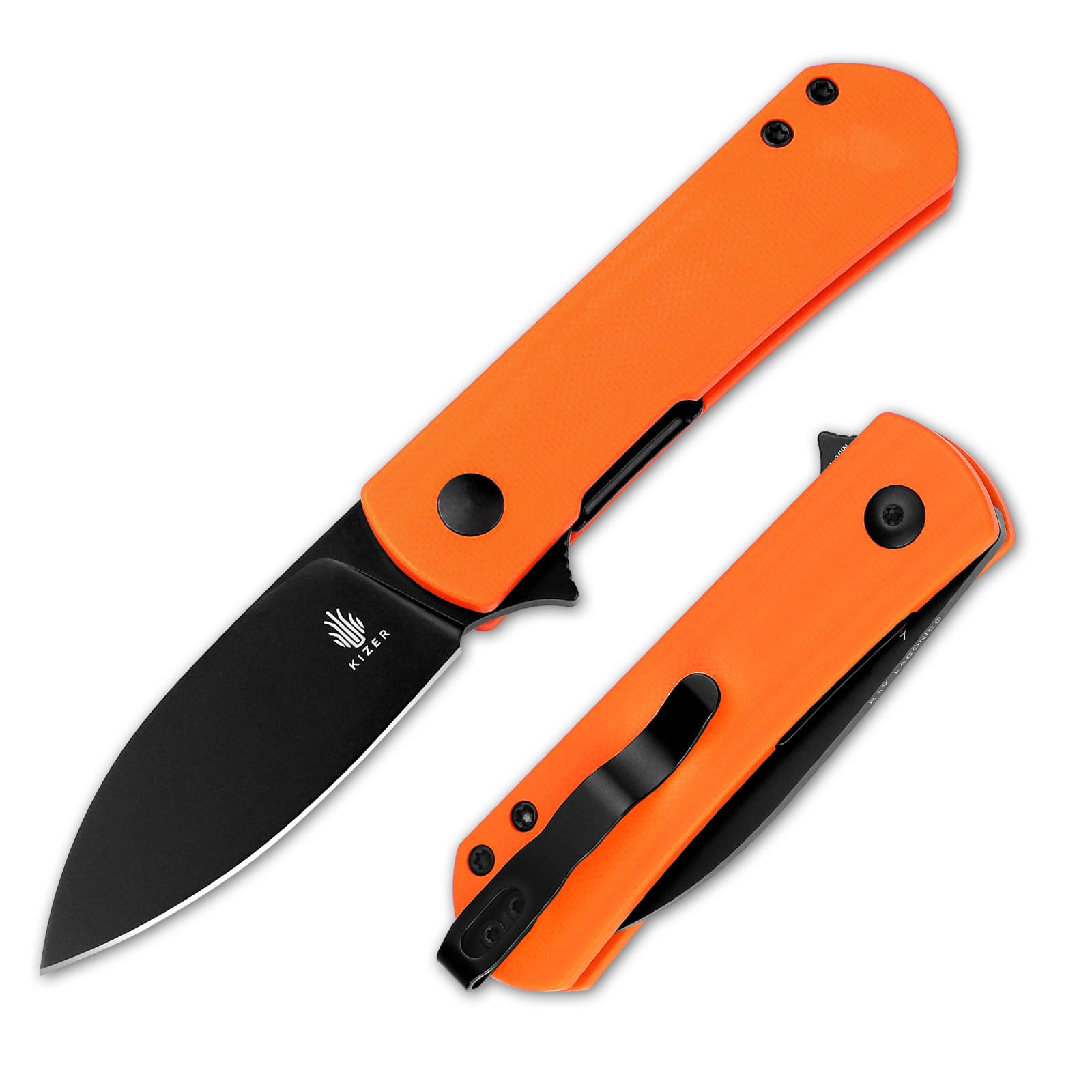 Yorkie 2.58 inch NitroV Blade Orange G10 Handle V3525A2-Kizer