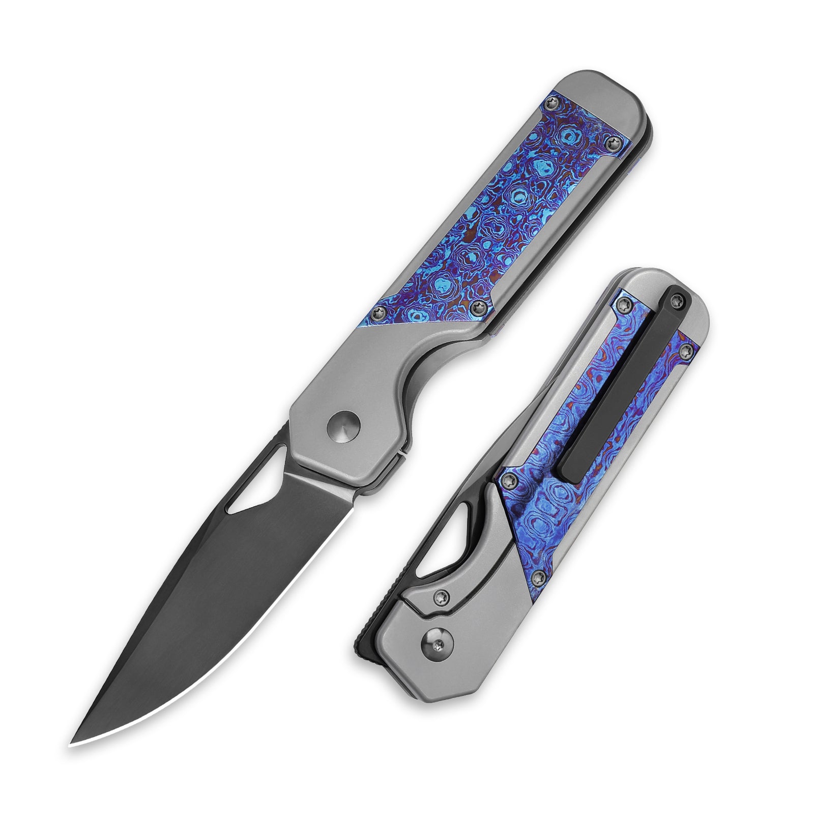 Militaw® | DLC M390 | Titanium & Timascus| Exclusive | Limited Edition | KizerB™ 3634A6