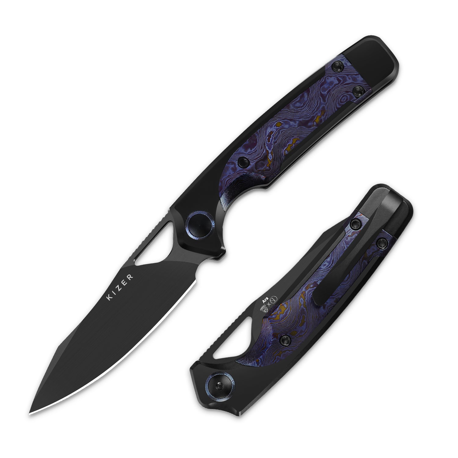 Raw Man – Crydamoure CRYDA 008 / 12インチ Ara 3.09 inch CPM CruWear Titanium & Timascus Ki3729A4-Kizer