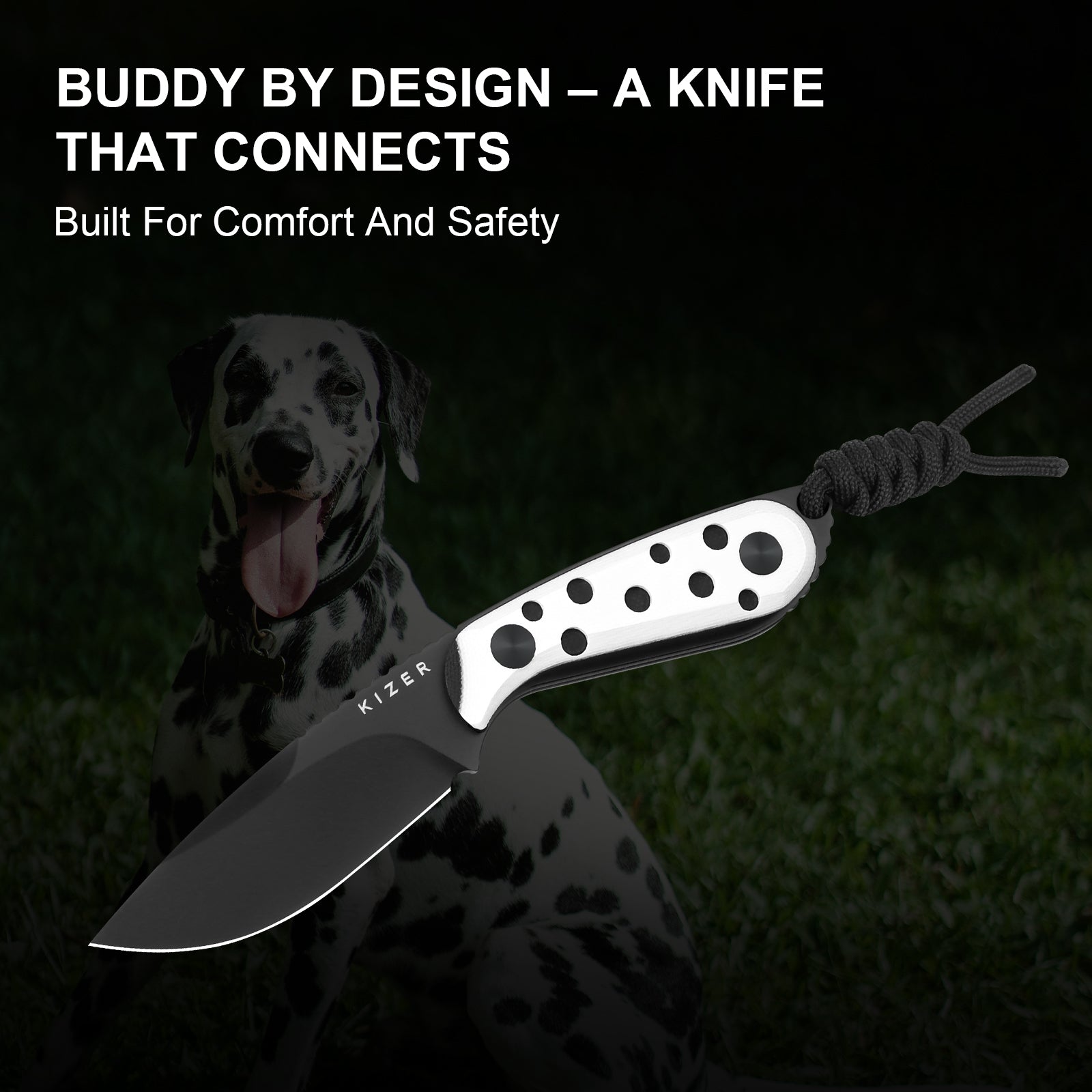 BUDDY | Nitro-V | Black & White G10 | 1081A3
