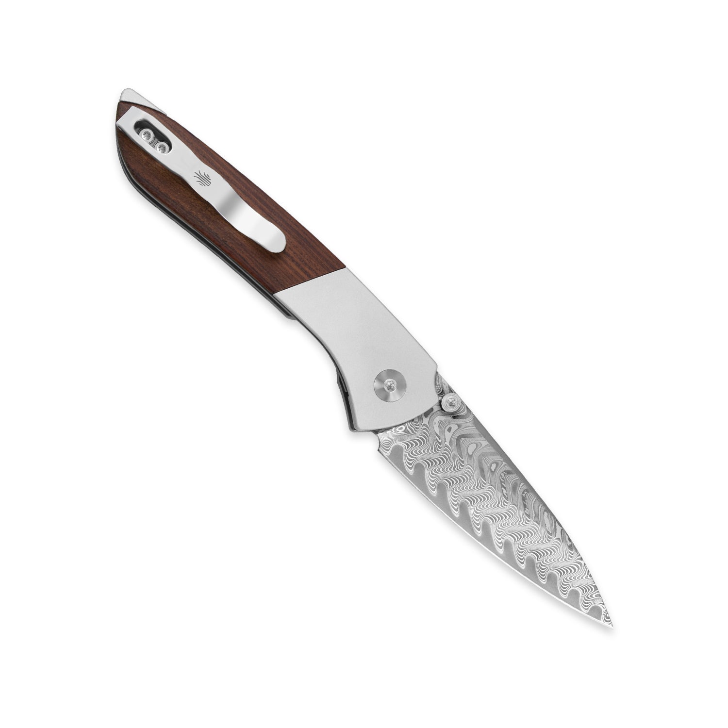 Spitfire | Damascus Steel | Aluminum & Mkuruti Wood | KizerV™ 3690A3