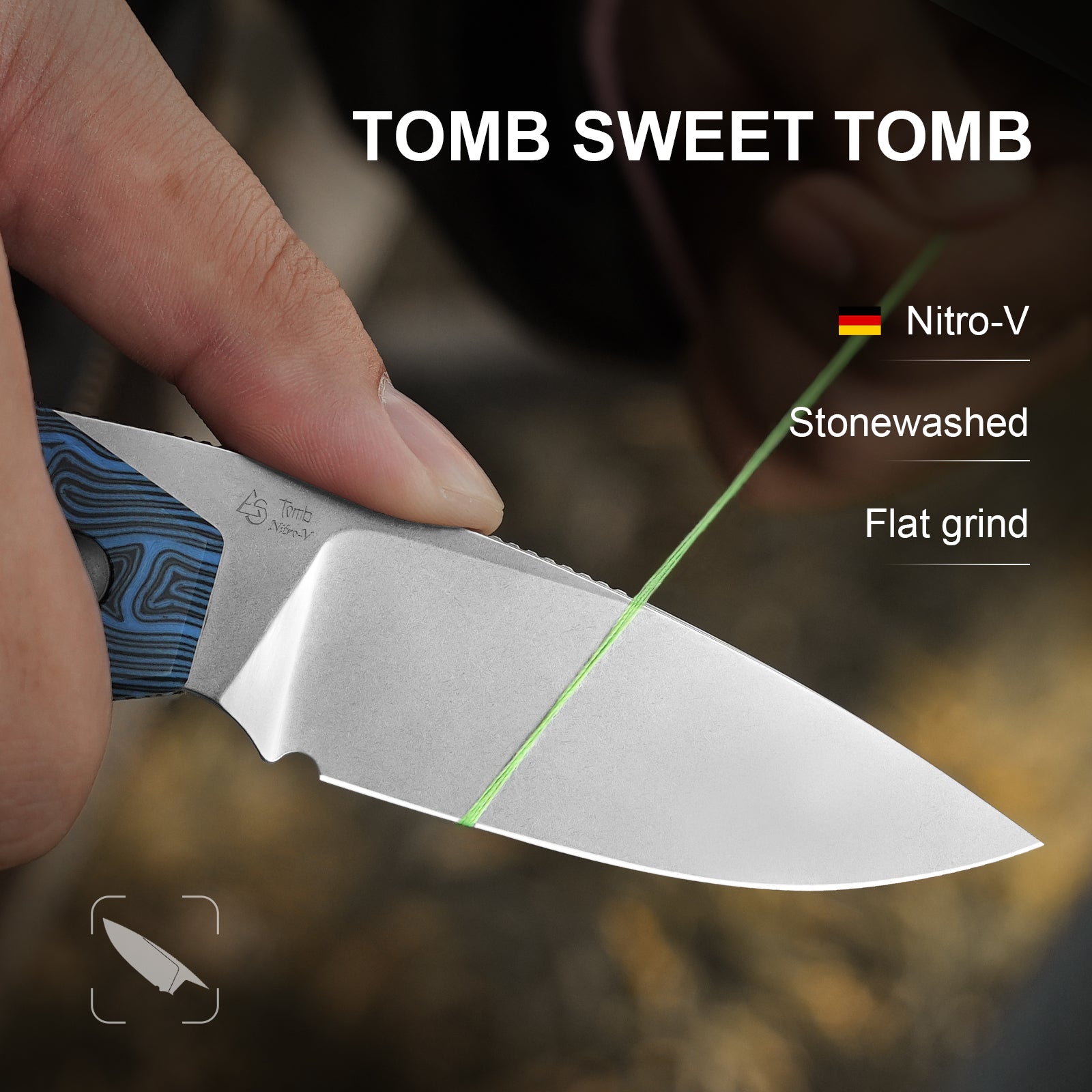 Tomb | Nitro-V | Damascus G10(BL & BK) | V3692A3