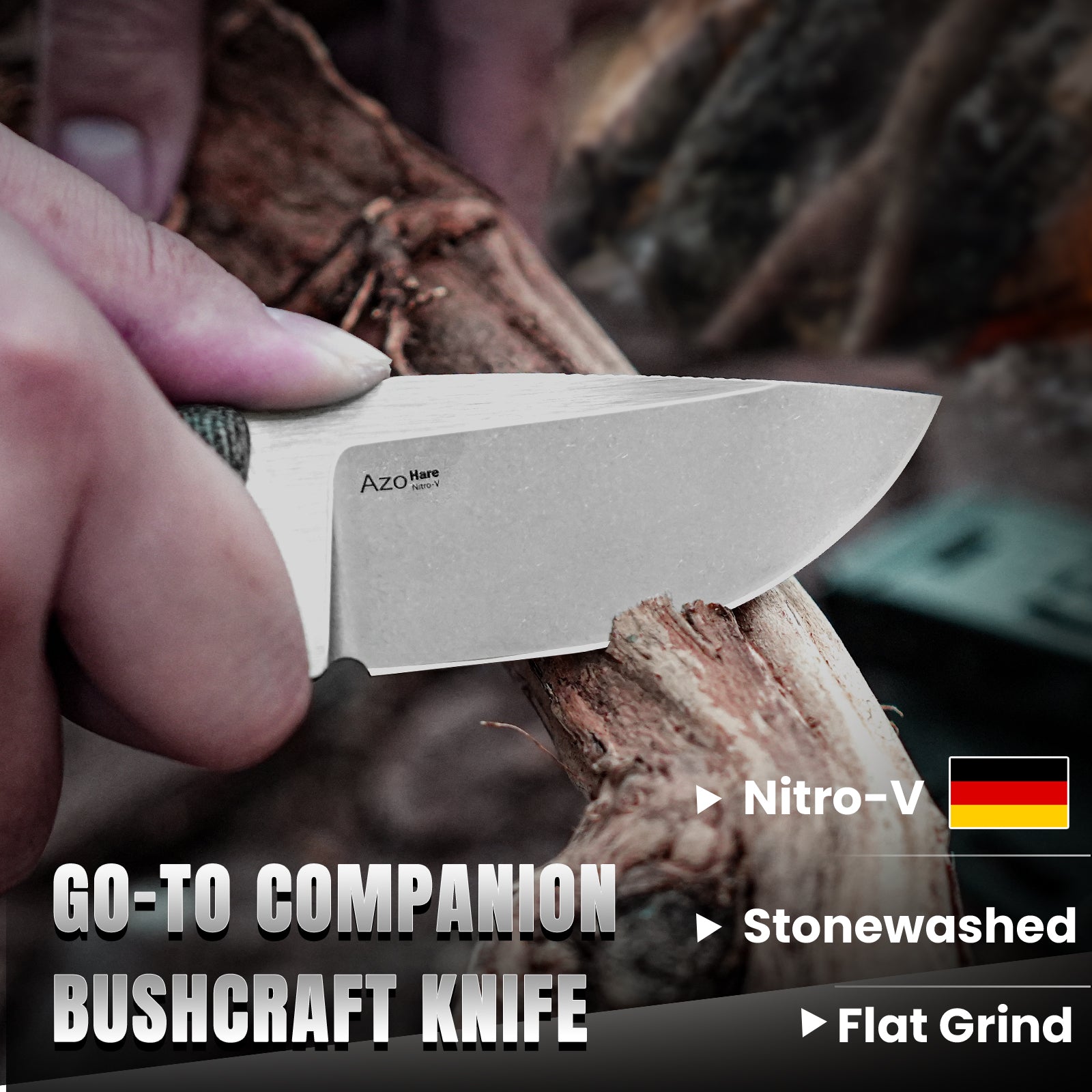 Hare | Nitro V | Micarta + G10 | 1077A2