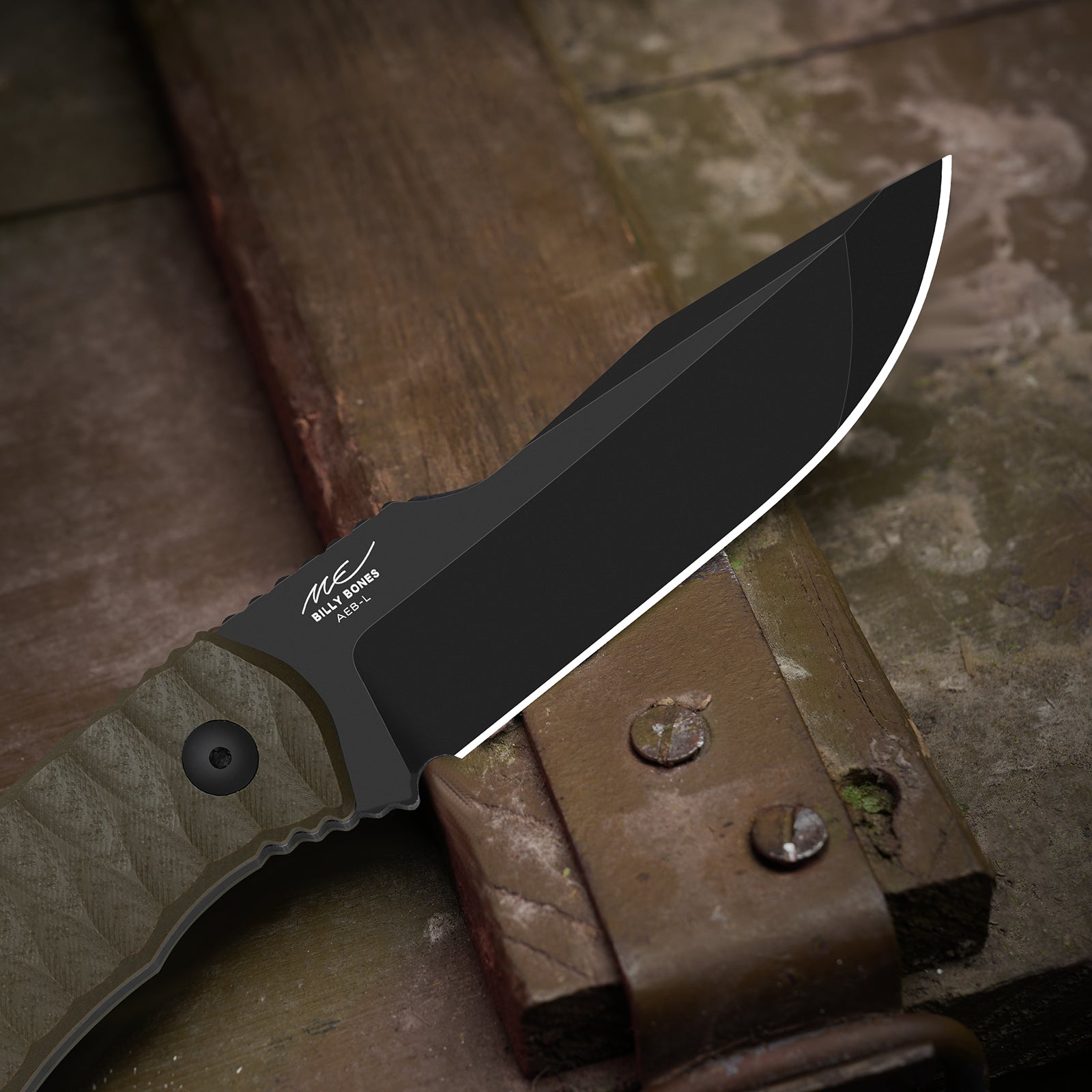 Billy Bones | Deep-Grooved G10 Handle|Lightweight Tactical | AEB-L | Fixed Blade | KizerV™ 1115A1