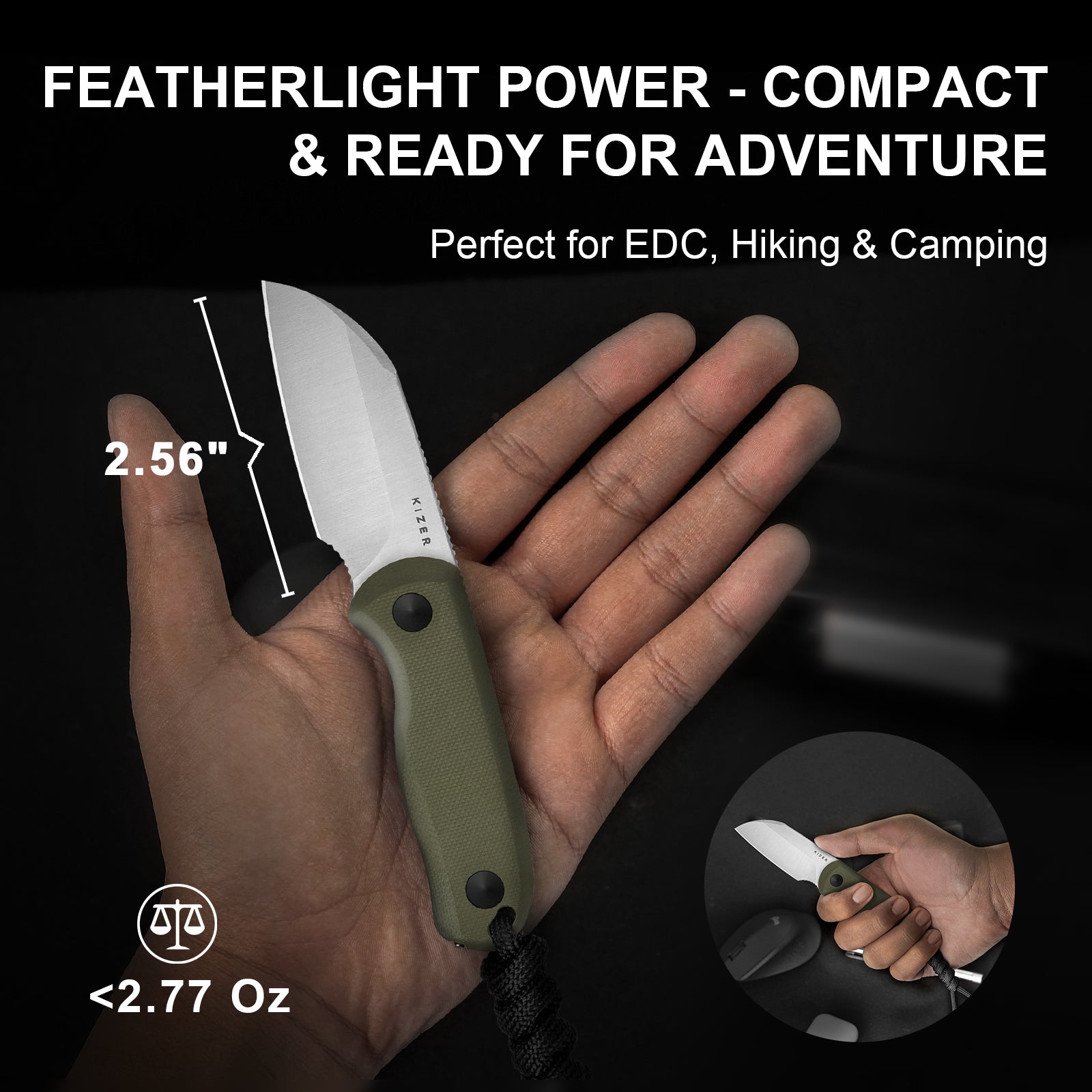 Drop Bear® Fix | AEB-L | Olive Green G10 | KizerV™ 1093A1