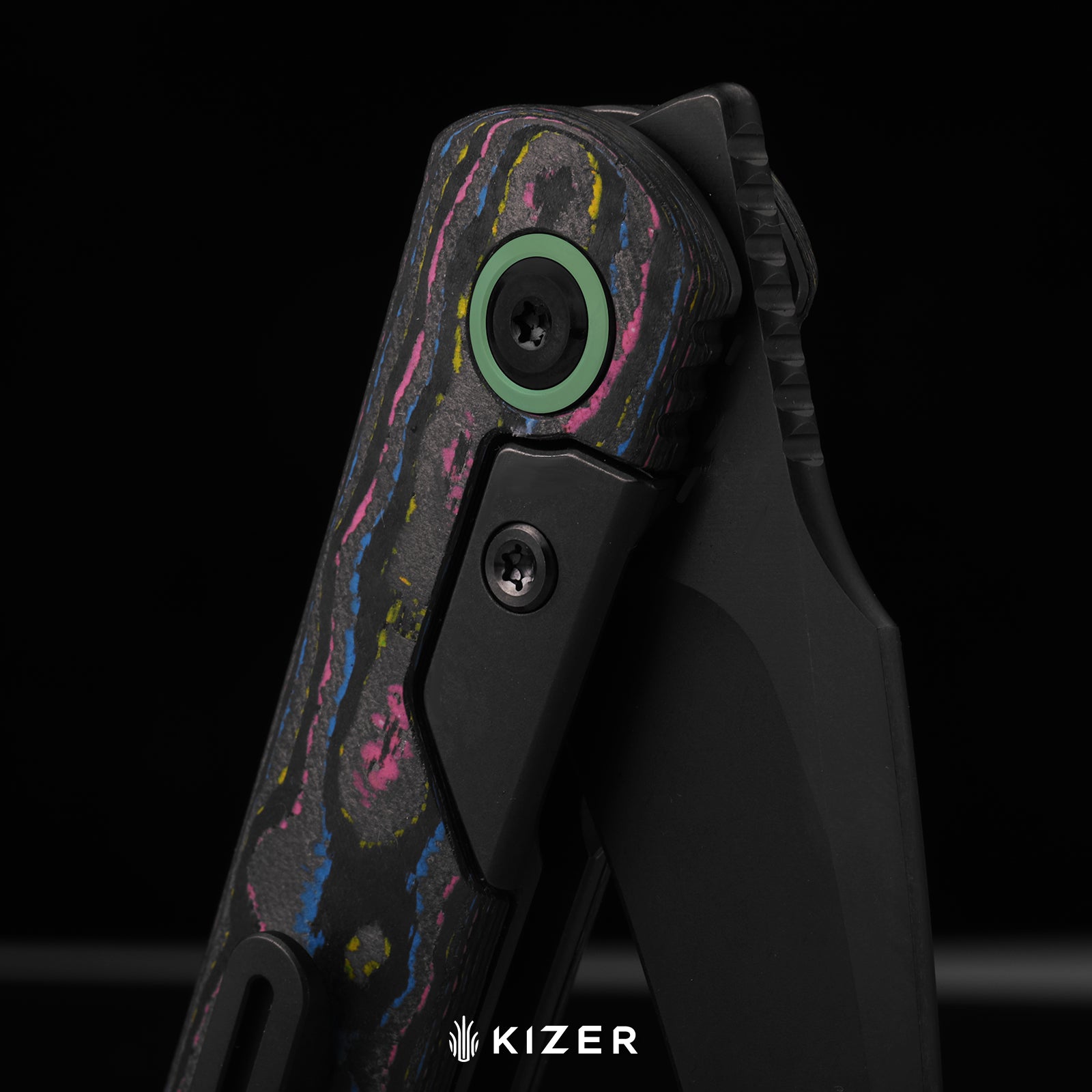 Feist 3 | CPM S90V + Matte DLC Ultra | Hawkbill | Titanium (Matte DLC Ultra) & CamoCarbon Ultimate Warrior | KizerX™ 3499.3A3