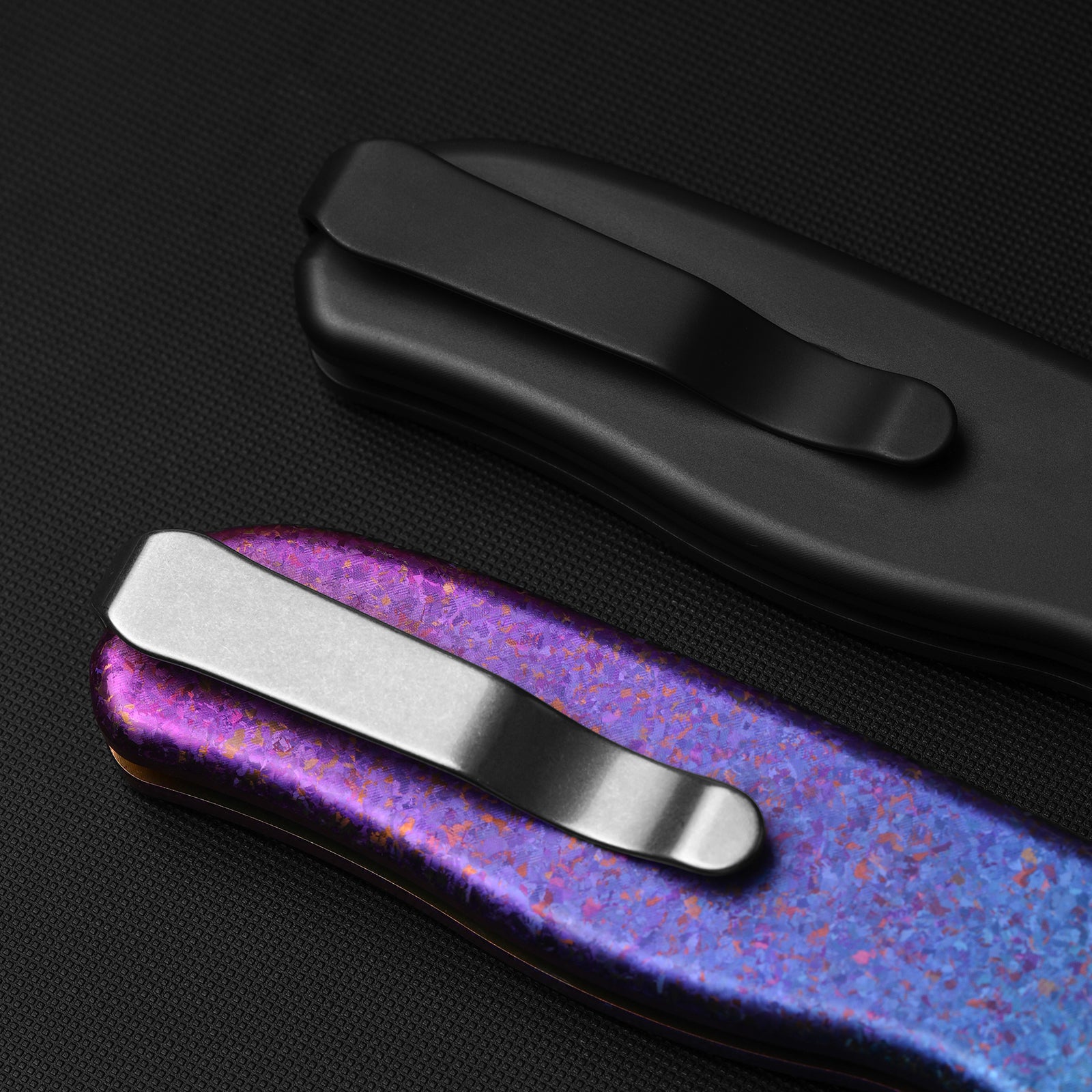 Drop Bear® Zero | Kizer Button Liner Lock™ | Elmax + Hand-Brushed + Hollow Grind | Crystallized Titanium | KizerB™ 3619BDA5