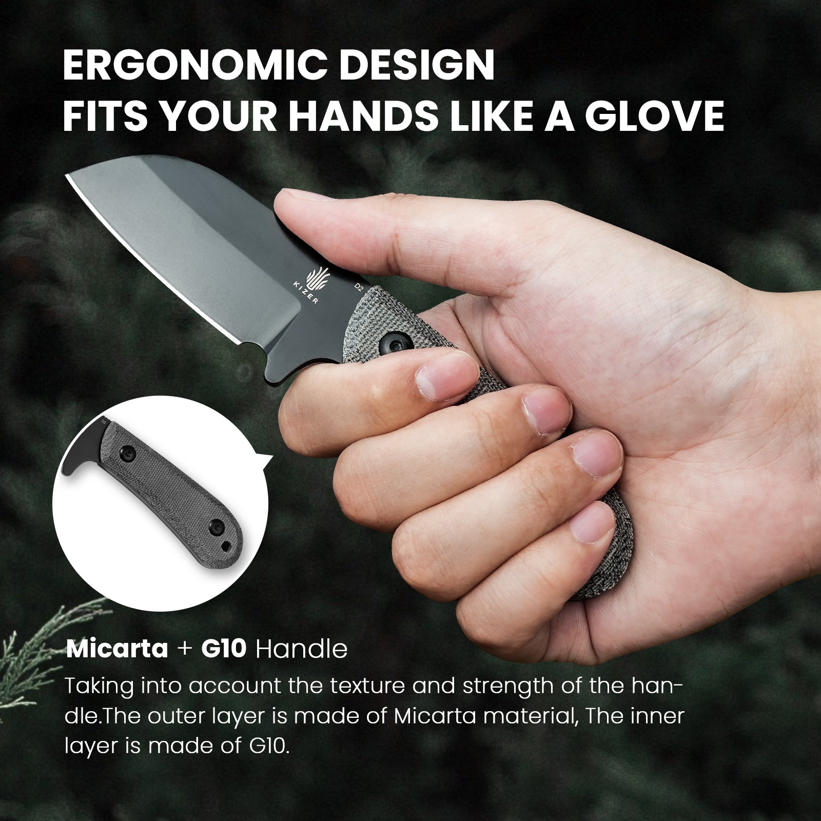 Deckhand | D2 | G10+Micarta | 1062A2