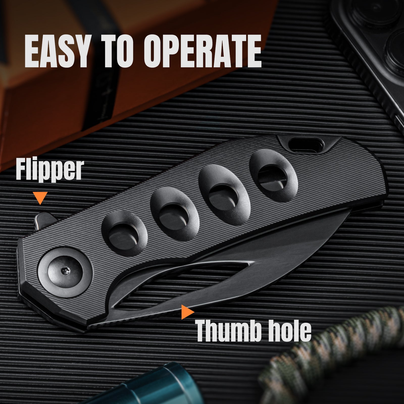 Hawk | M390 Polished DLC | Titanium | Ki4683A1