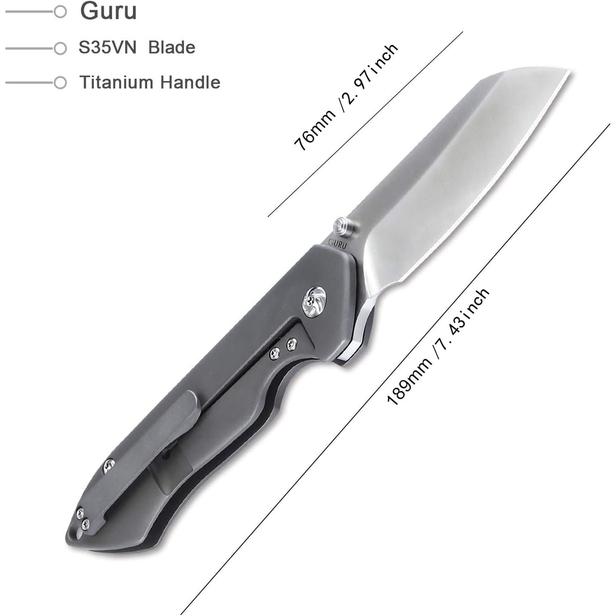 Guru | S35VN | Titanium| KI3504A2