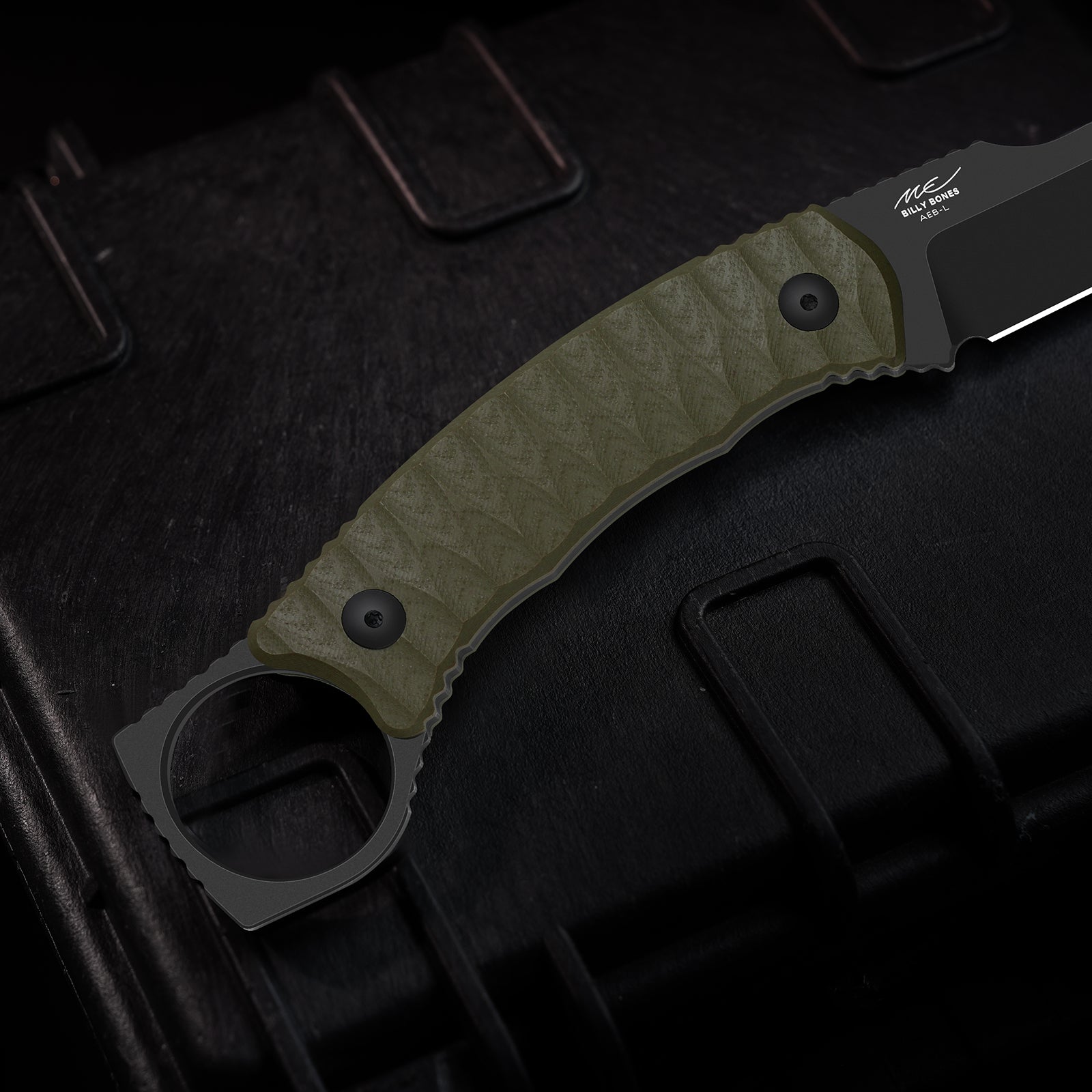 Billy Bones | Deep-Grooved G10 Handle|Lightweight Tactical | AEB-L | Fixed Blade | KizerV™ 1115A1
