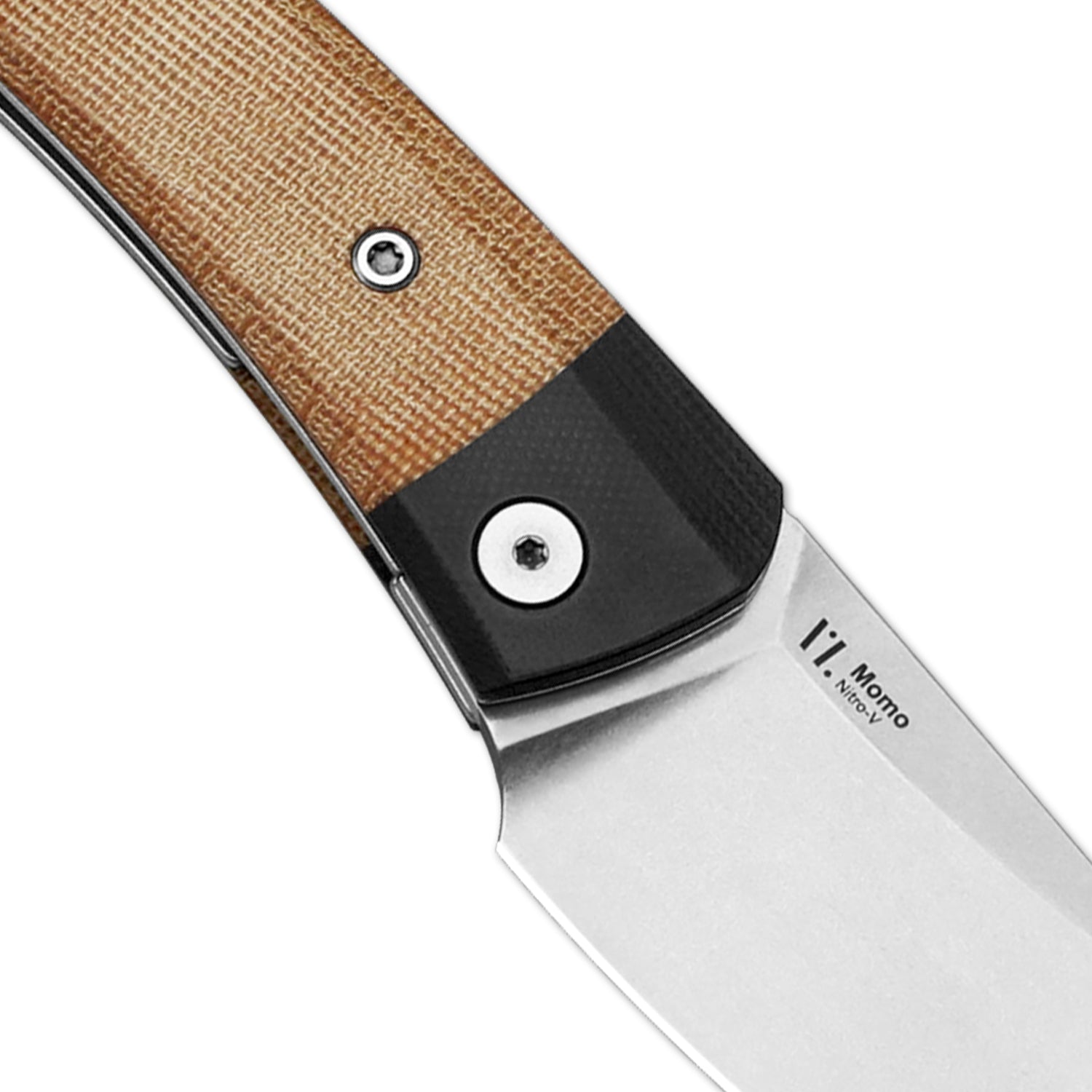 Momo | Nitro-V | Black G10+Micarta | KizerV™ 4663A2