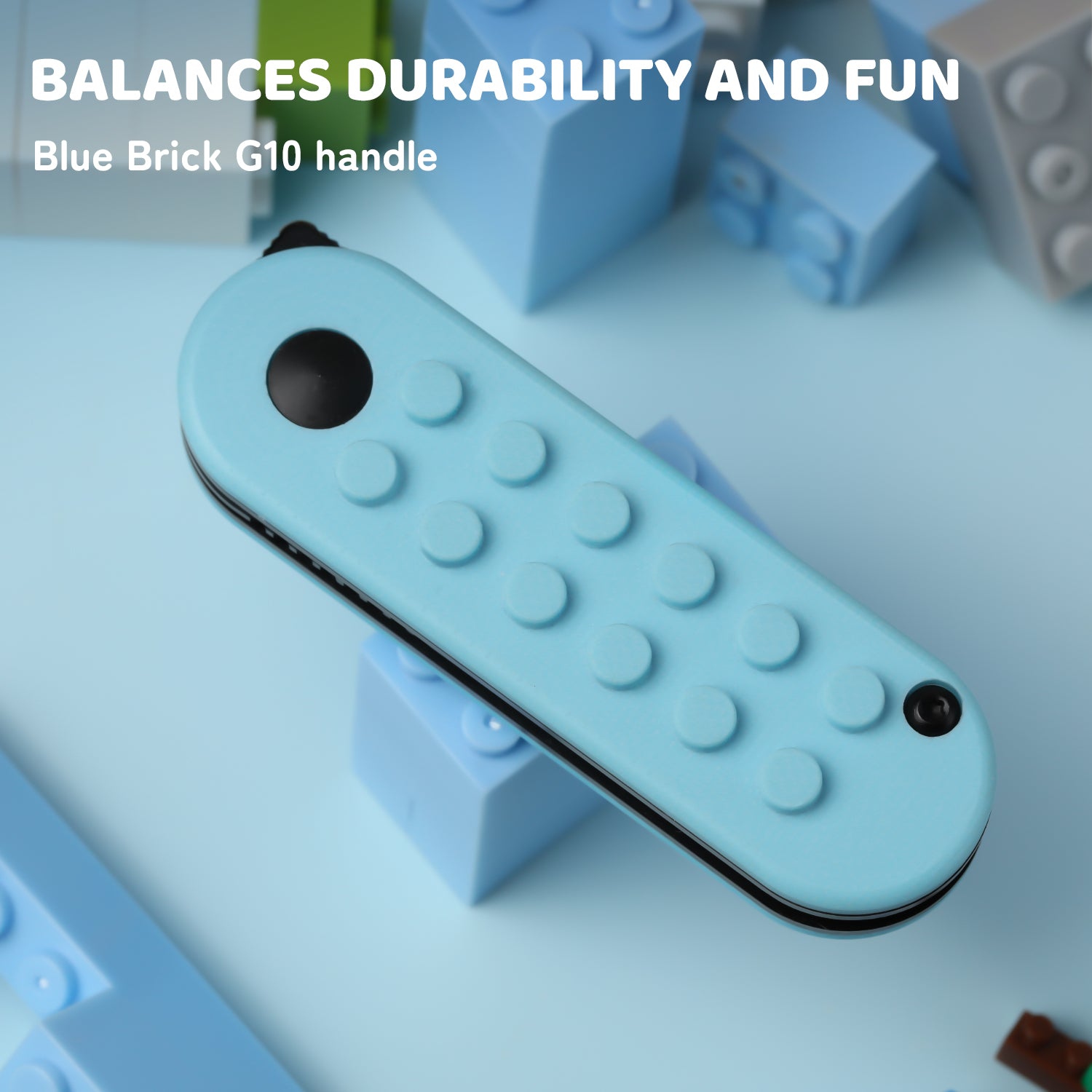 Mini Bay | 14C28N | Blue Brick G10 Handle | KizerV™ 2583A2