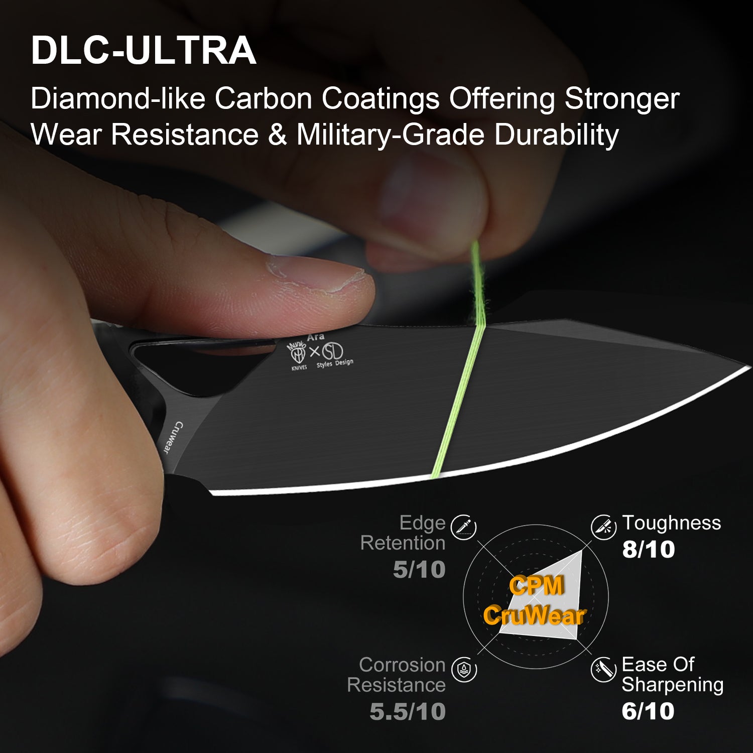 Ara | CPM CruWear | Titanium & Timascus | KizerB™ 3729A4