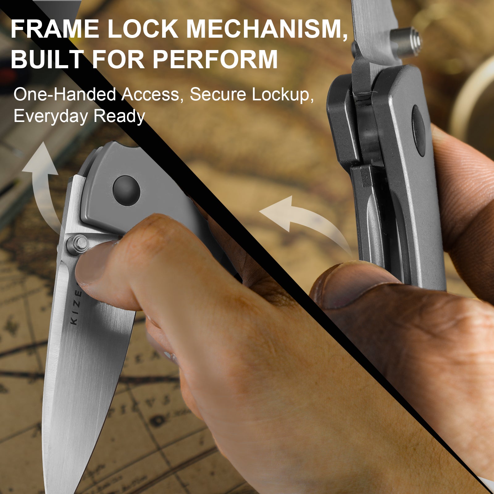 Spitfire | S35VN | Titanium & Carbon Fiber | KizerB™ 3690A1